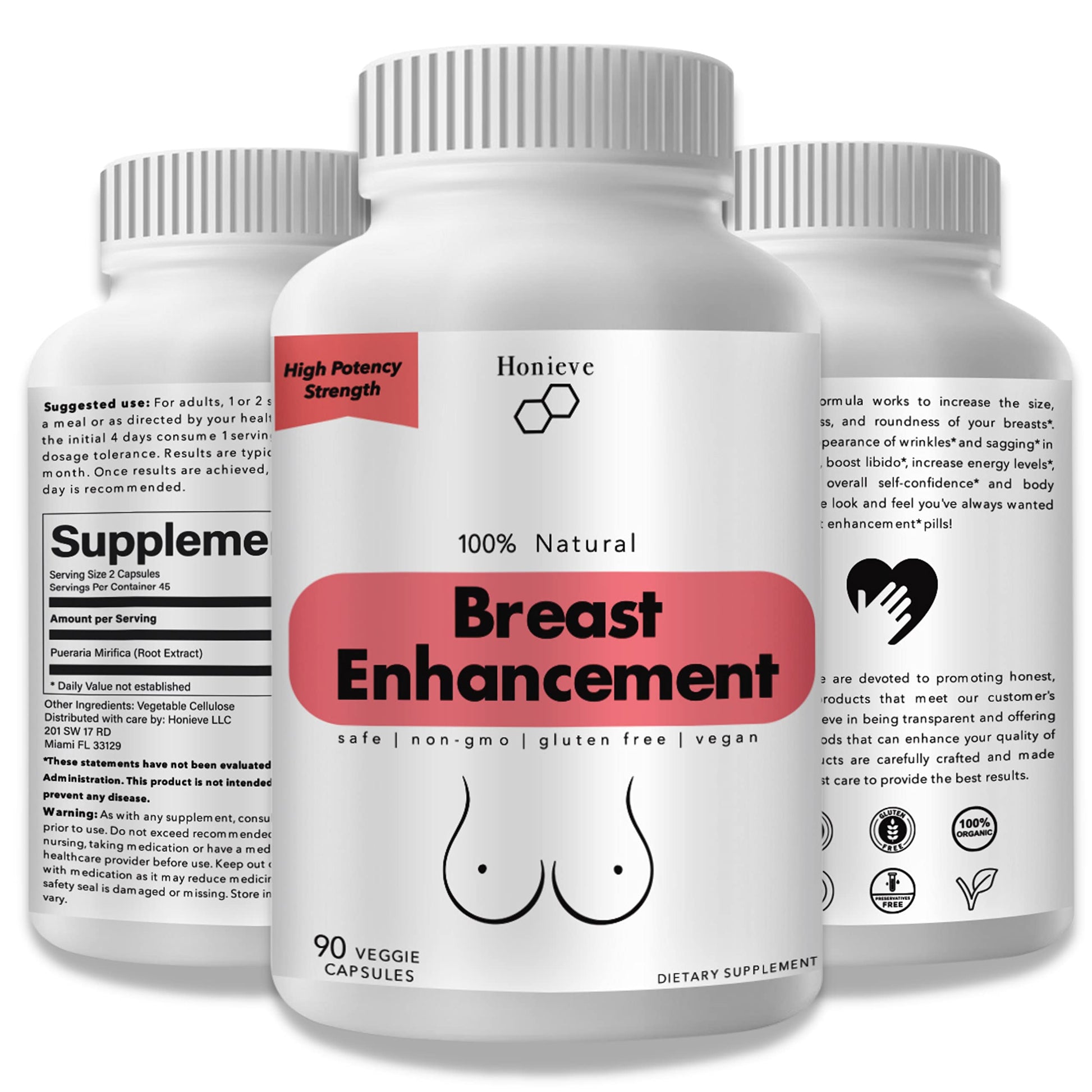 Honieve The Original Breast Enhancement Pills | Breast Enlargement for Women & Transmen