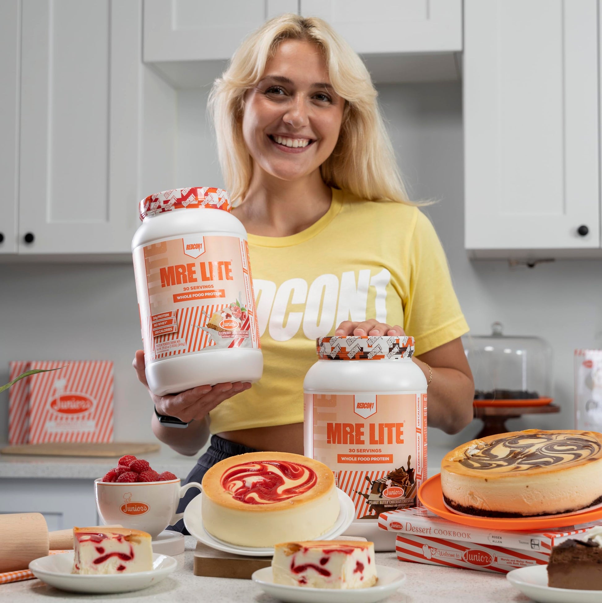 REDCON1 MRE Lite Whole Food Protein Powder, Juniors, Peanut Butter Chocolate - AB Mystery