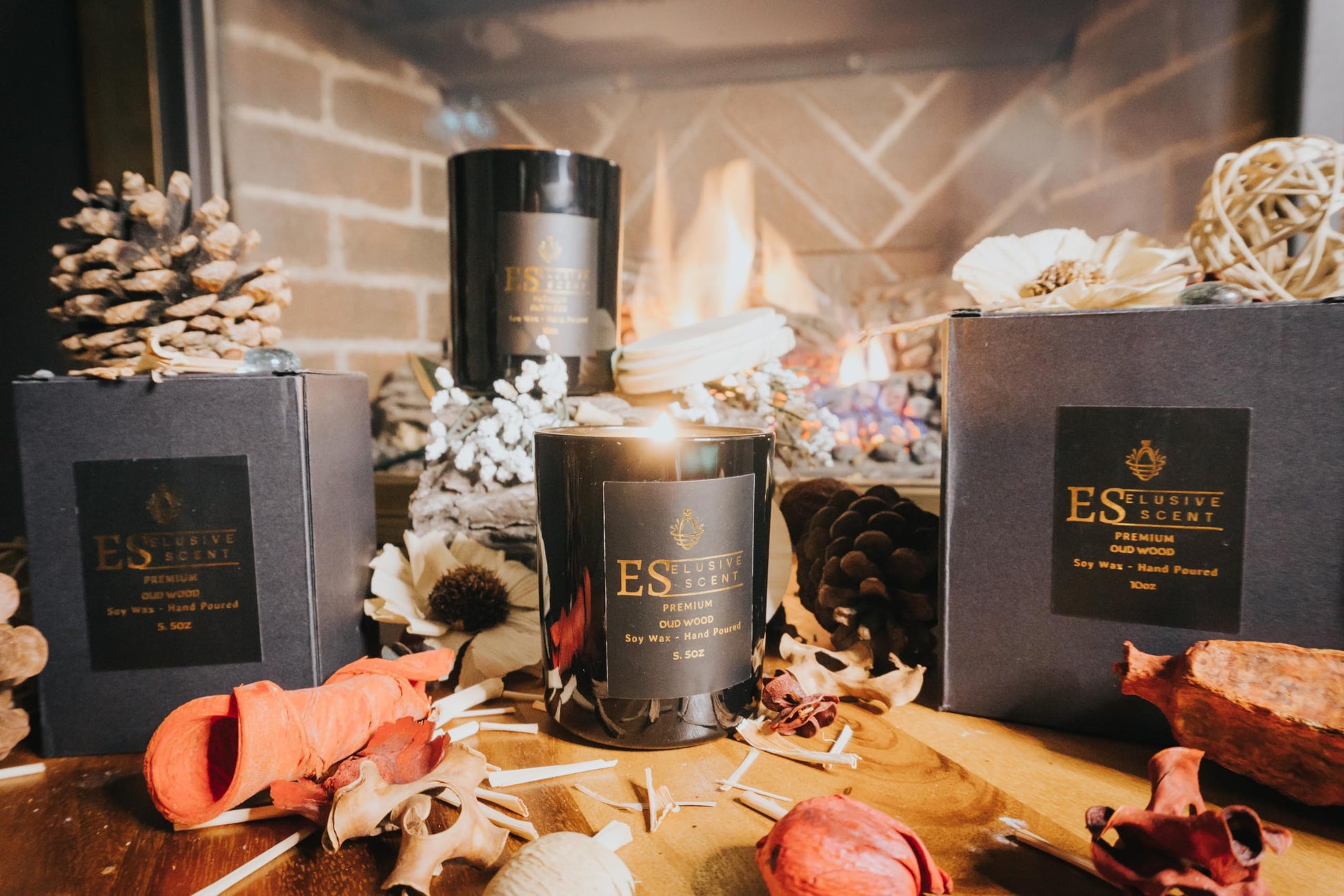 Oud Wood | 10oz | Premium Candle | Scented Candle | Aromatherapy | Essential Fragrance Oils - AB Mystery