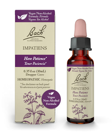 Bach Original Flower Remedies, Impatiens for Patience (Non-Alcohol Formula), Natural Homeopathic - AB Mystery