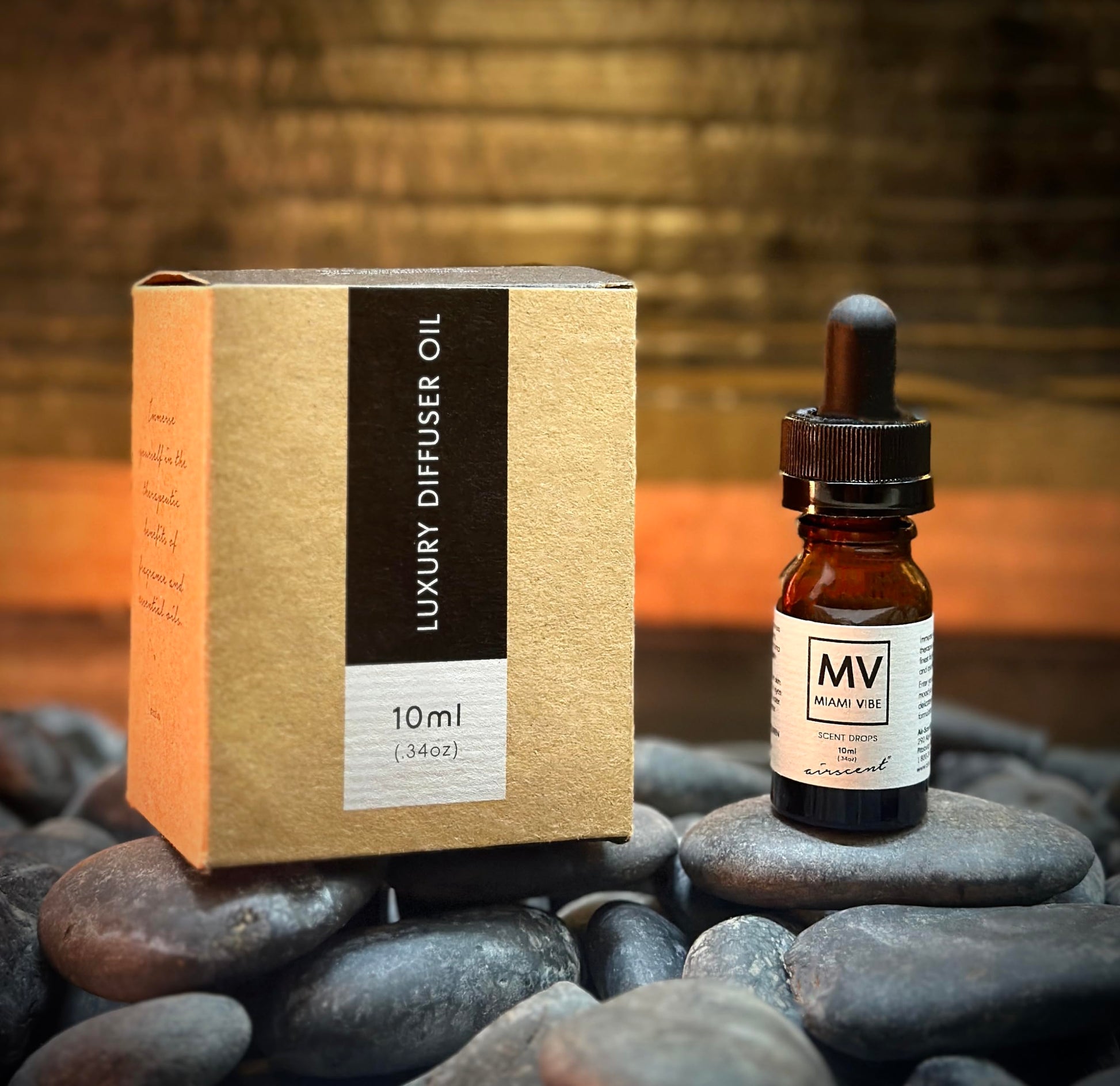 Miami Vibe Diffuser Oil - Air-Scent Fragrance for Aroma Oil Diffusers - 10 Milliliter (.34 fl oz) Bottle - AB Mystery