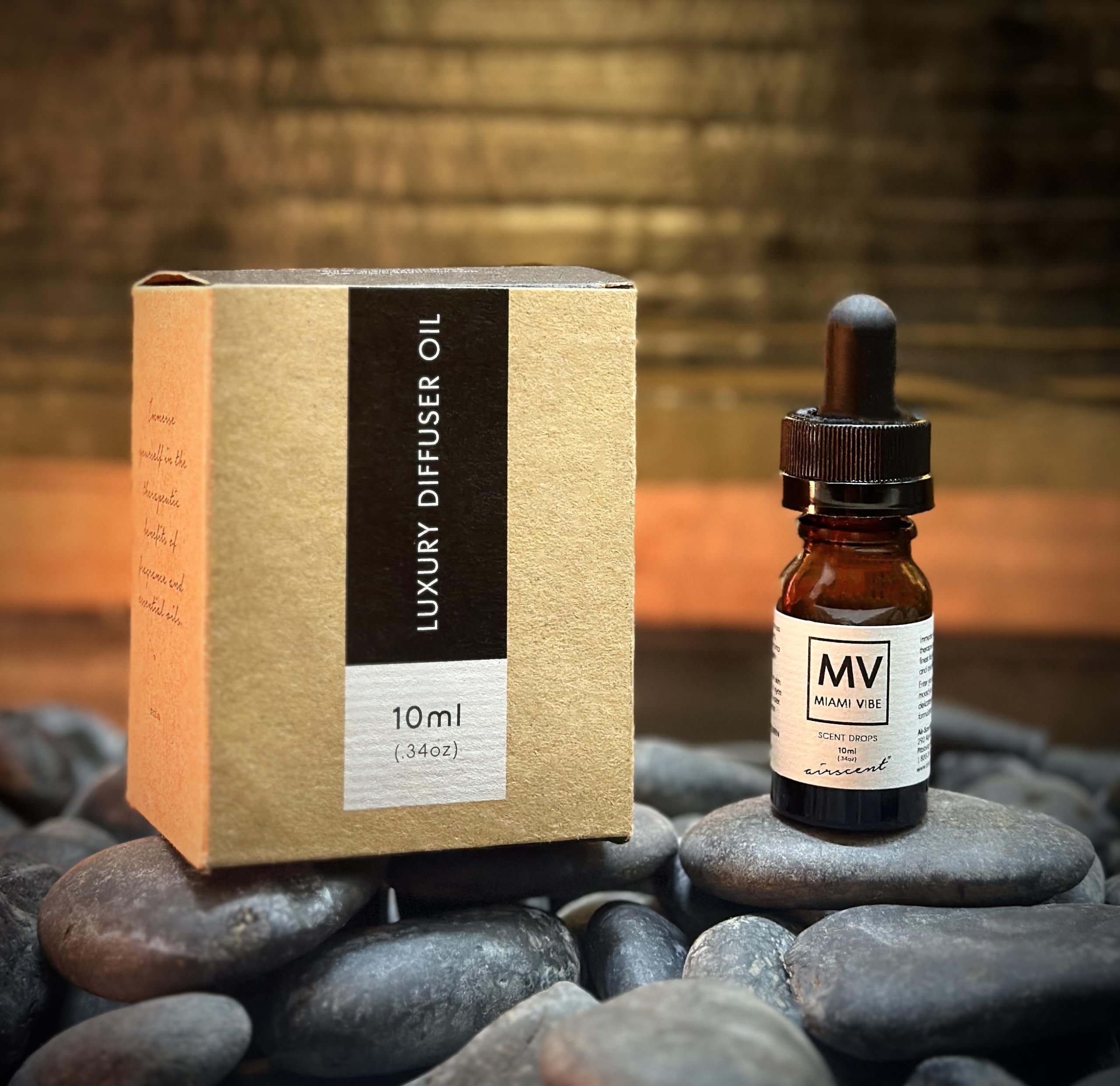 Miami Vibe Diffuser Oil - Air-Scent Fragrance for Aroma Oil Diffusers - 10 Milliliter (.34 fl oz) Bottle - AB Mystery