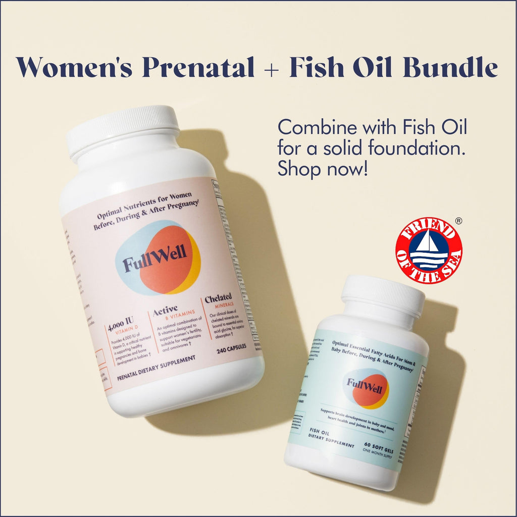 FullWell Prenatal Vitamins | Choline, folate, Vitamin D for fetal Growth, Brain Development FullWell