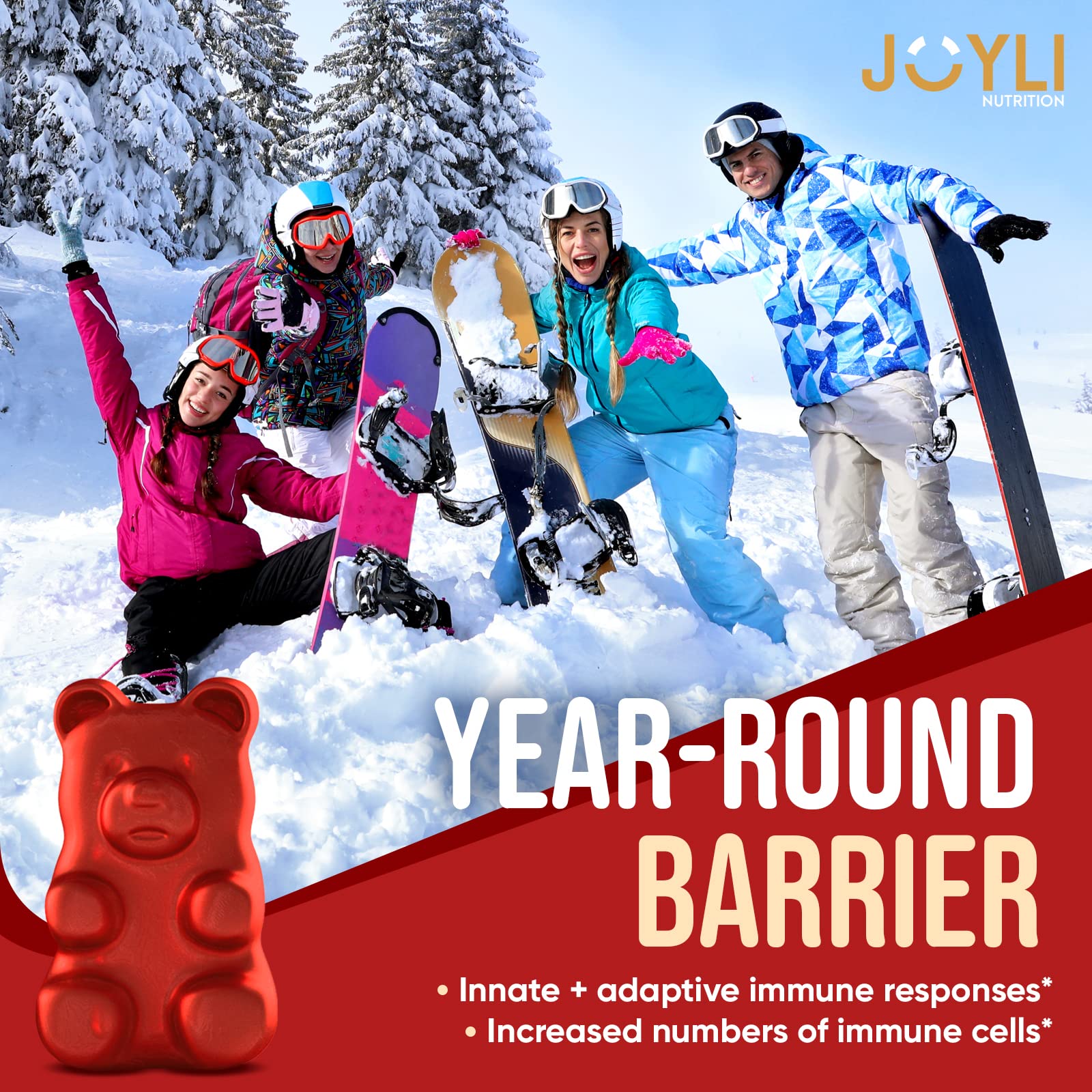 JOYLI Quercetin Gummies - Pure Quercetin with Bromelain Zinc Vitamin C & Vitamin D3 - AB Mystery