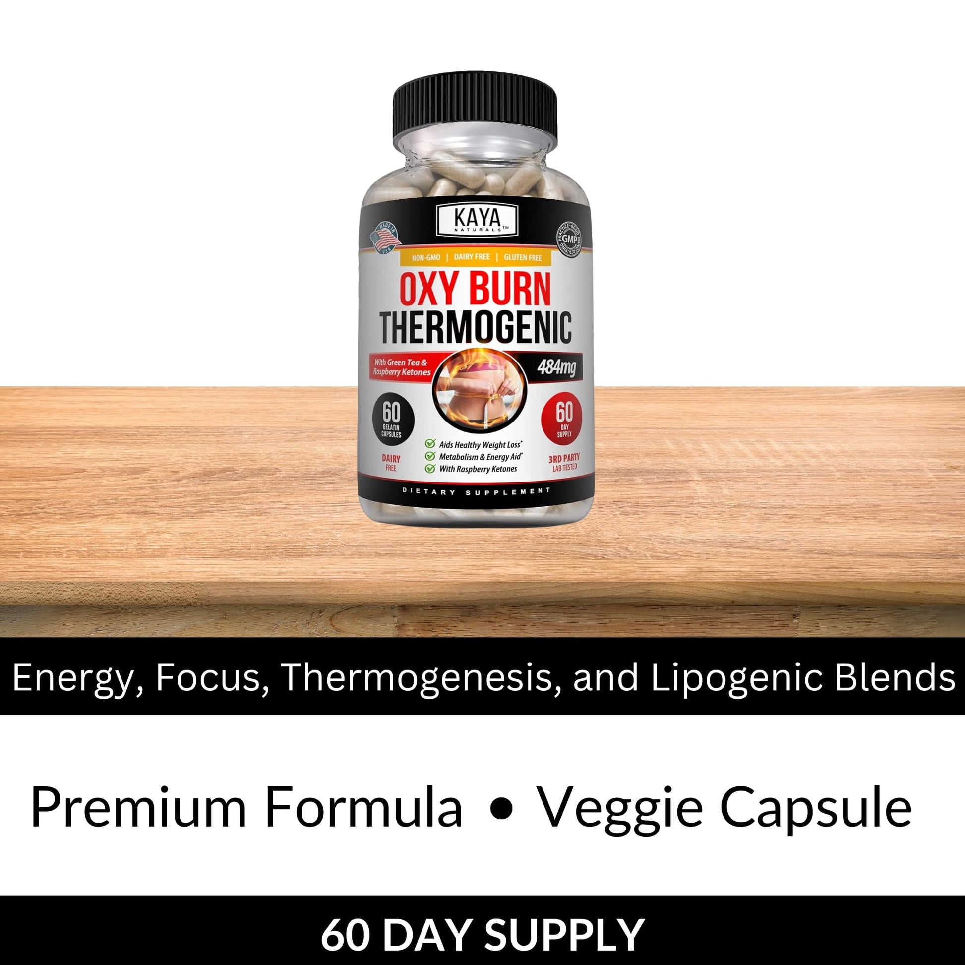 Kaya Naturals Oxy Burn - Weight Loss Pills for Women & Men - Appetite Suppressant - AB Mystery