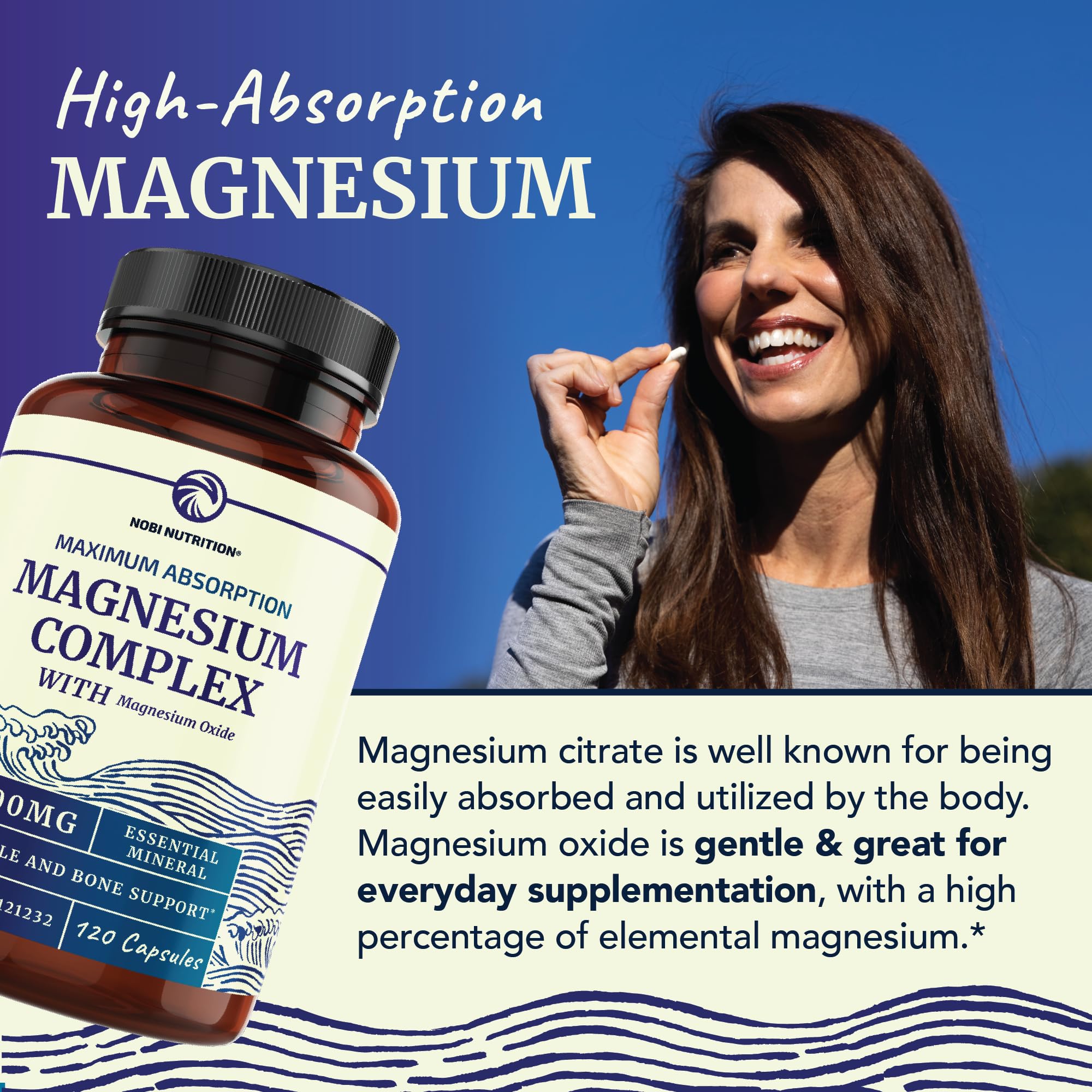 Magnesium Citrate Complex | 500 MG | High Absorption Formula | Calm, Relaxation - AB Mystery