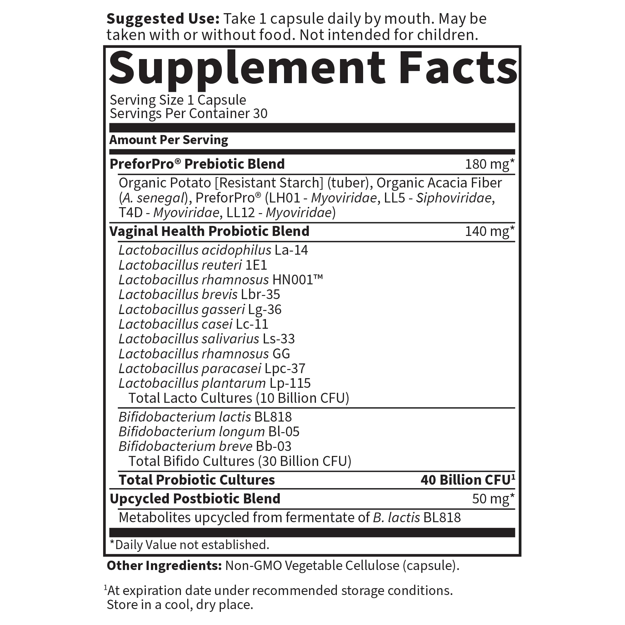 Garden of Life, Femini Ph Daily Care Probiotic Capsule, 30 Count - AB Mystery