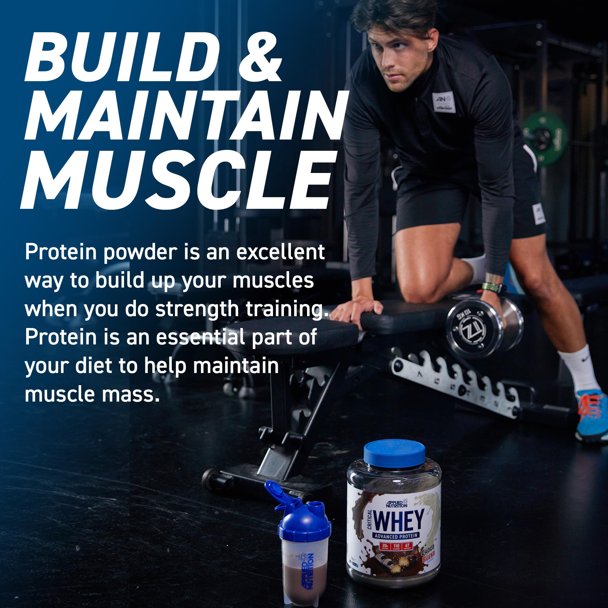 Applied Nutrition Critical Whey Protein Powder 2kg - High Protein Powder, Protein Milkshake Applied Nutrition