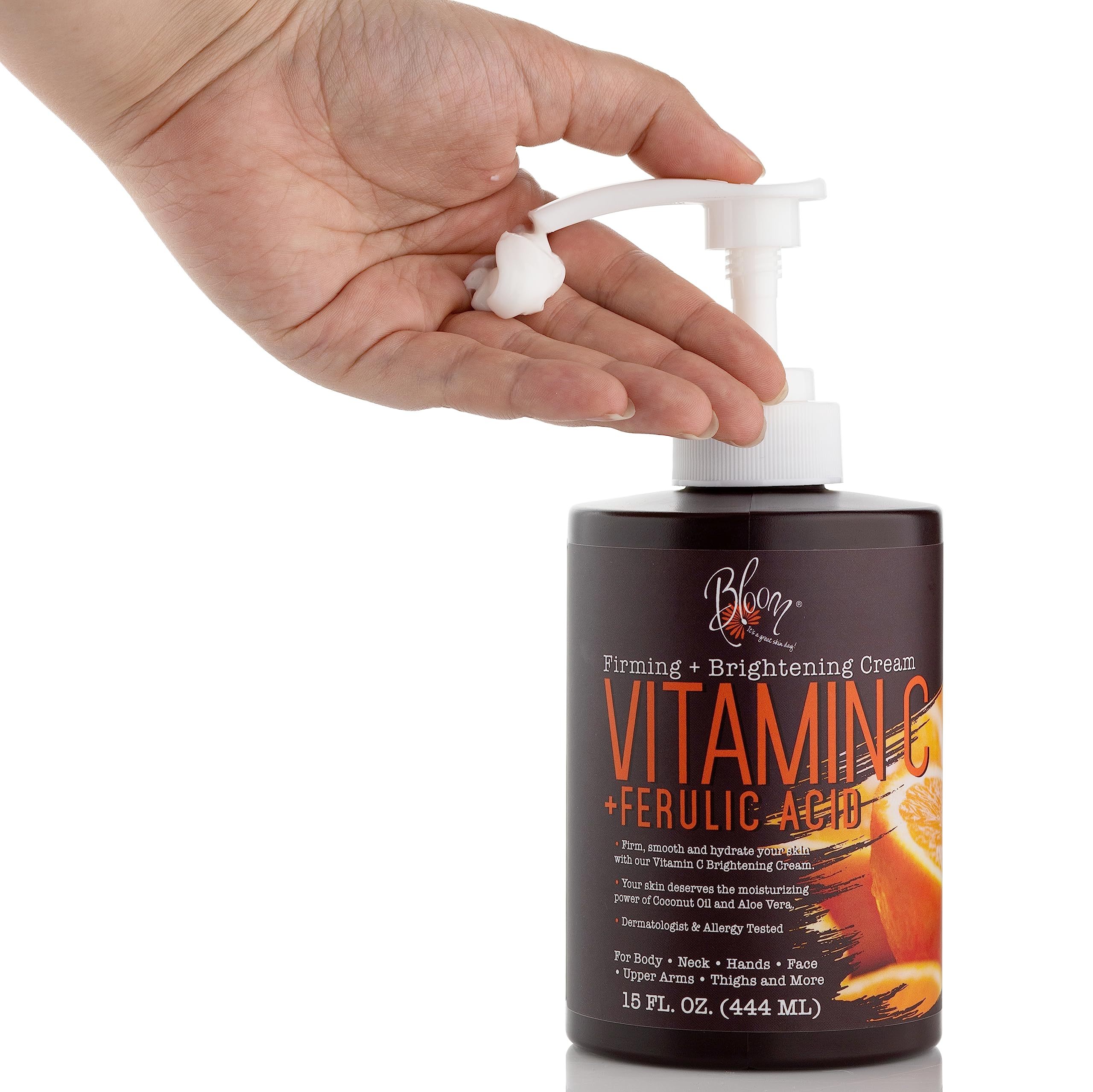 BLOOM Vitamin C Cream Body Lotion & Face Moisturizer W/Coconut Oil | Natural Skin Care - AB Mystery