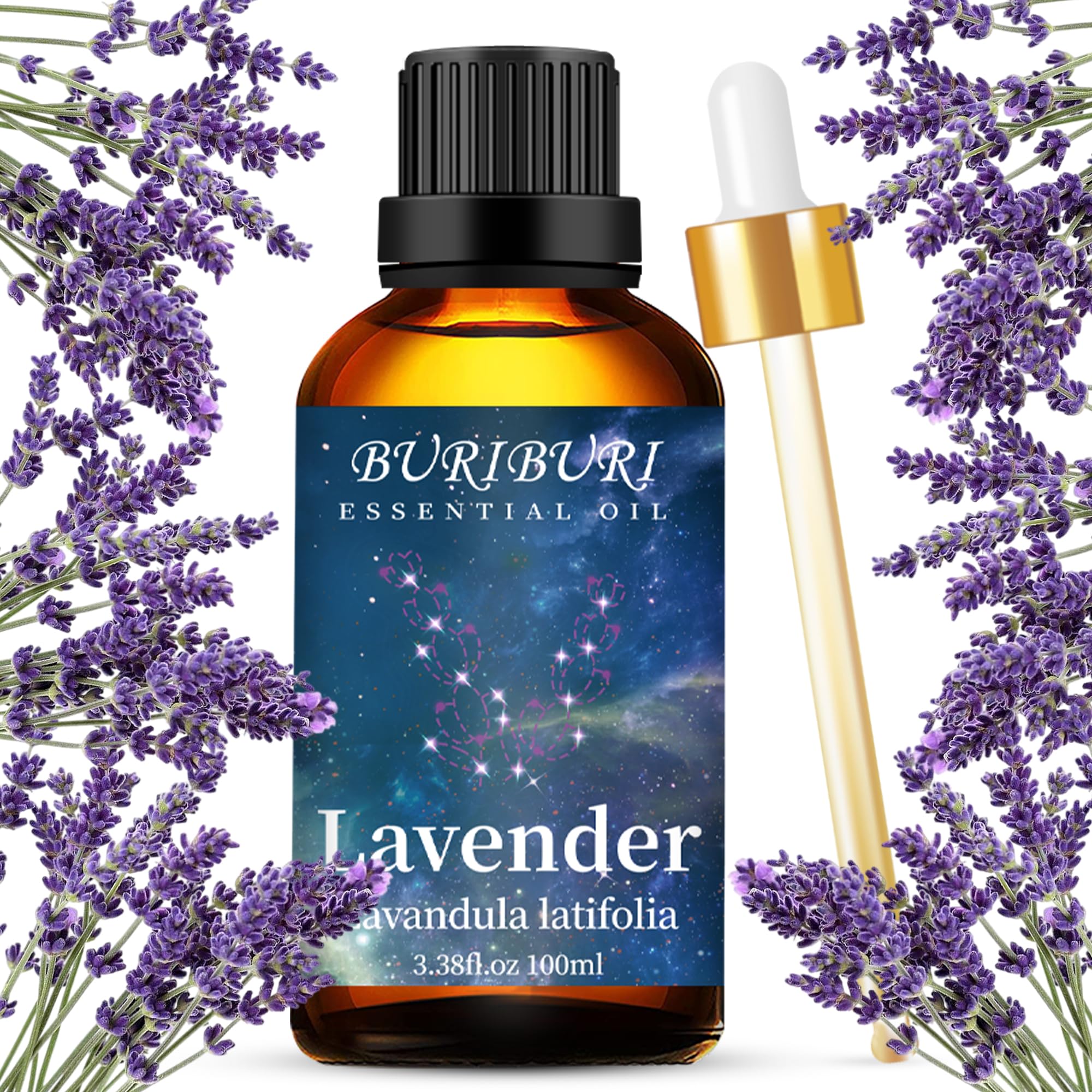 BURIBURI Lavender Essential Oil 100ML, 100% Pure Undiluted, Natural, Organic Aromatherapy Oil Lavender Oils - AB Mystery