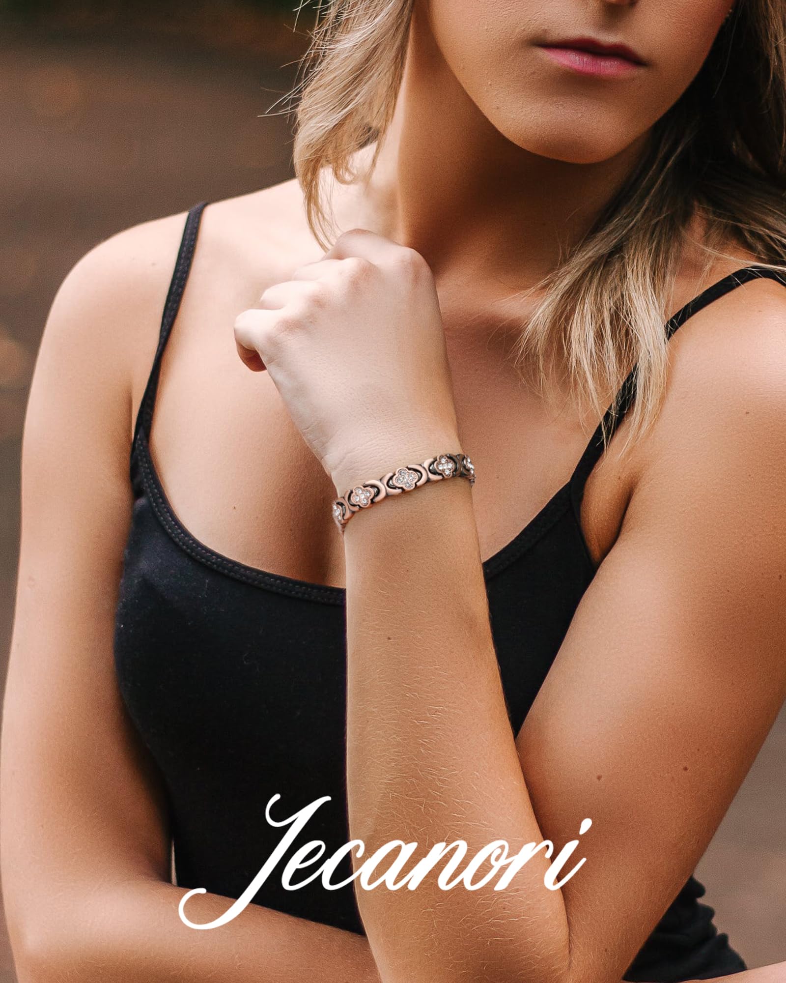 Jecanori Women's Pure Copper Bracelet, Ultra Strength Magnetic Copper Bracelets for Women - AB Mystery