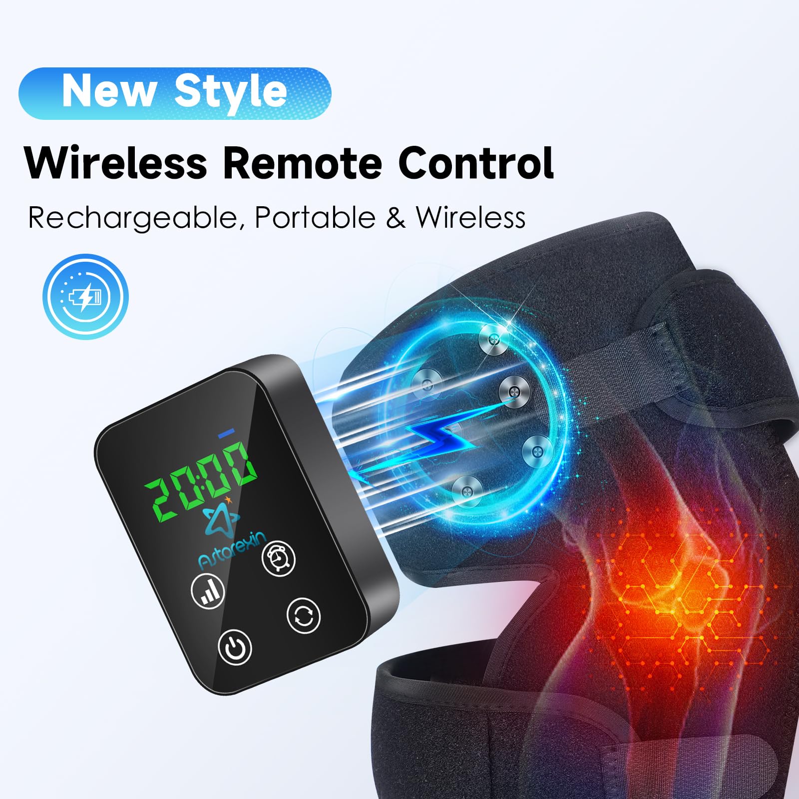 Red Light Therapy Knee Brace: Pain Relief Infrared Heating Pad 72 LED Heat Lamp Pain Relief - AB Mystery