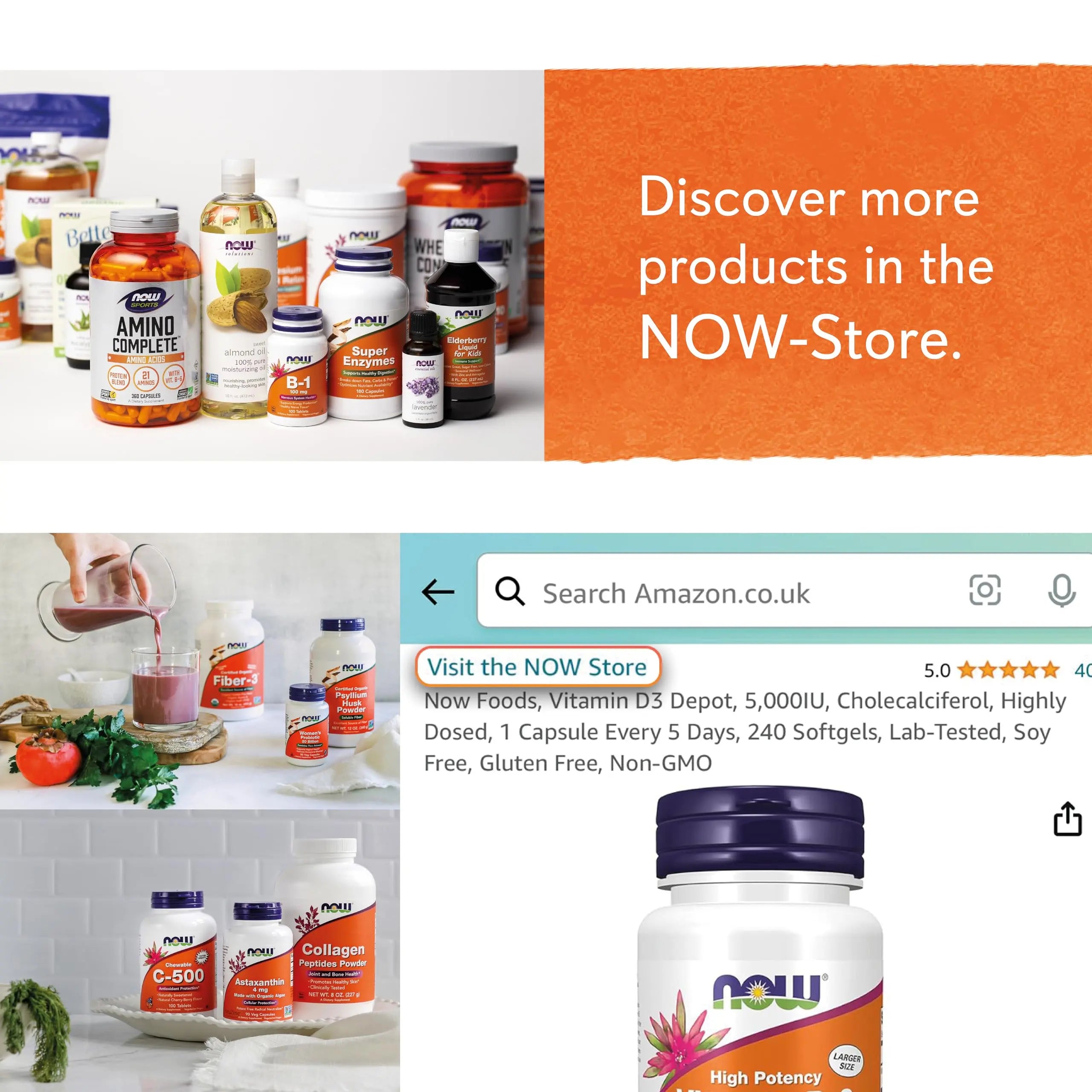 Now Foods, BioCell Collagen, Hydrolysed Collagen Type II, 120 Capsules, Gluten - AB Mystery