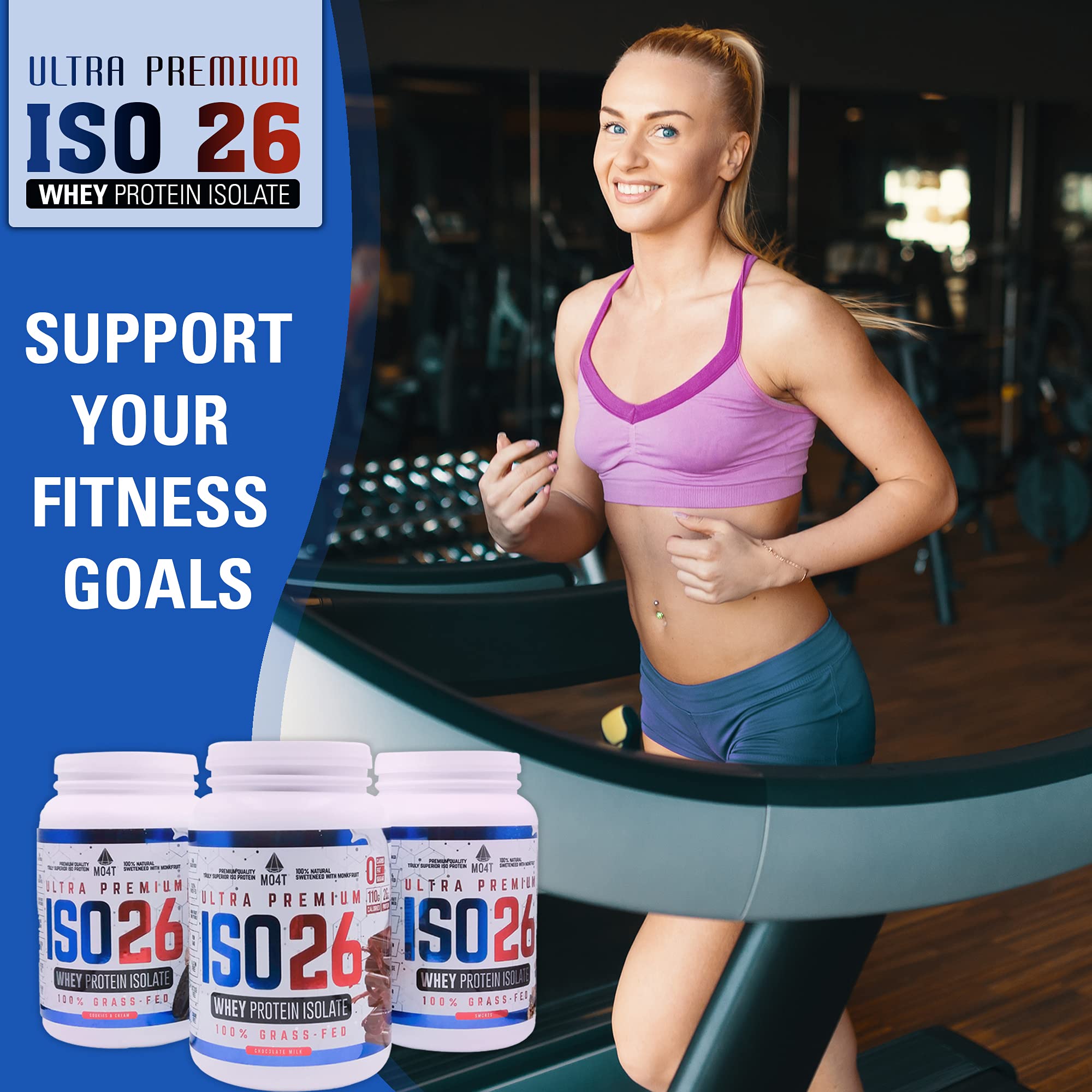 MOMOF4TRANSFORM MO4T Grass Fed Whey Protein Isolate Powder, Naturally Sweetened - AB Mystery