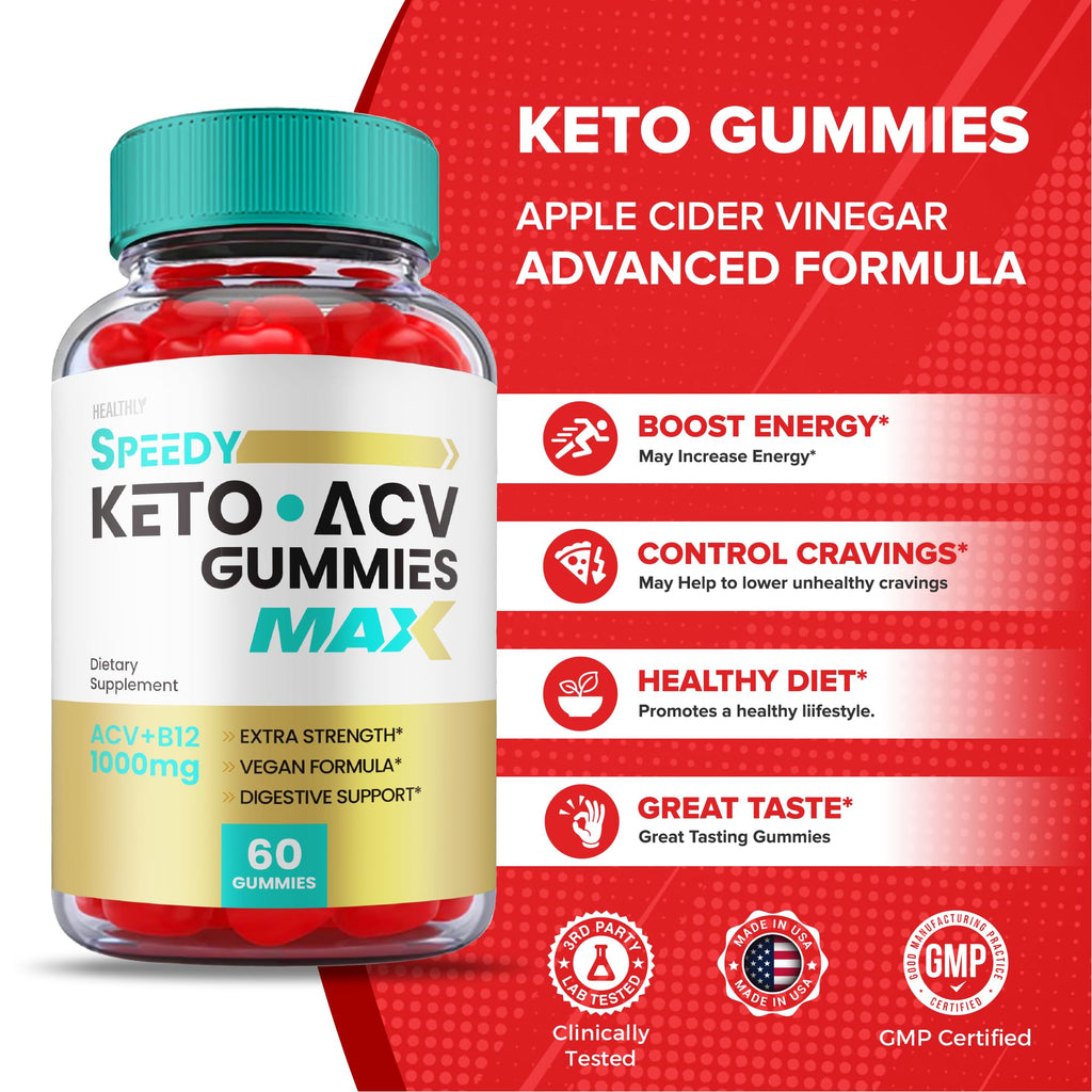 (5 Pack) Speedy Keto ACV Gummies Maximum Strength, Speedy Keto Plus ACV Gummies - AB Mystery