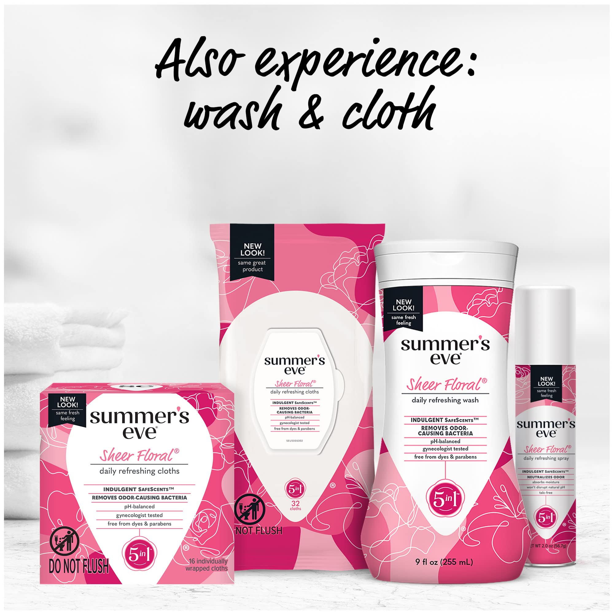 Summer's Eve Freshening Spray | Sheer Floral| 2 oz Size | Pack of 6 | pH Balanced, Dermatologist - AB Mystery