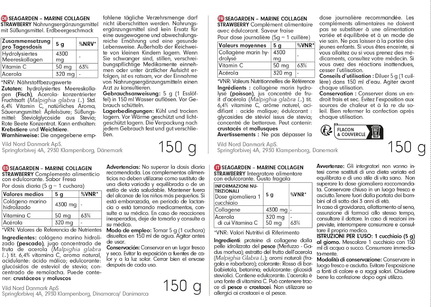 Seagarden Marine Collagen Powder + Vitamin C | Collagen Peptides Powder (Type I & III) - AB Mystery