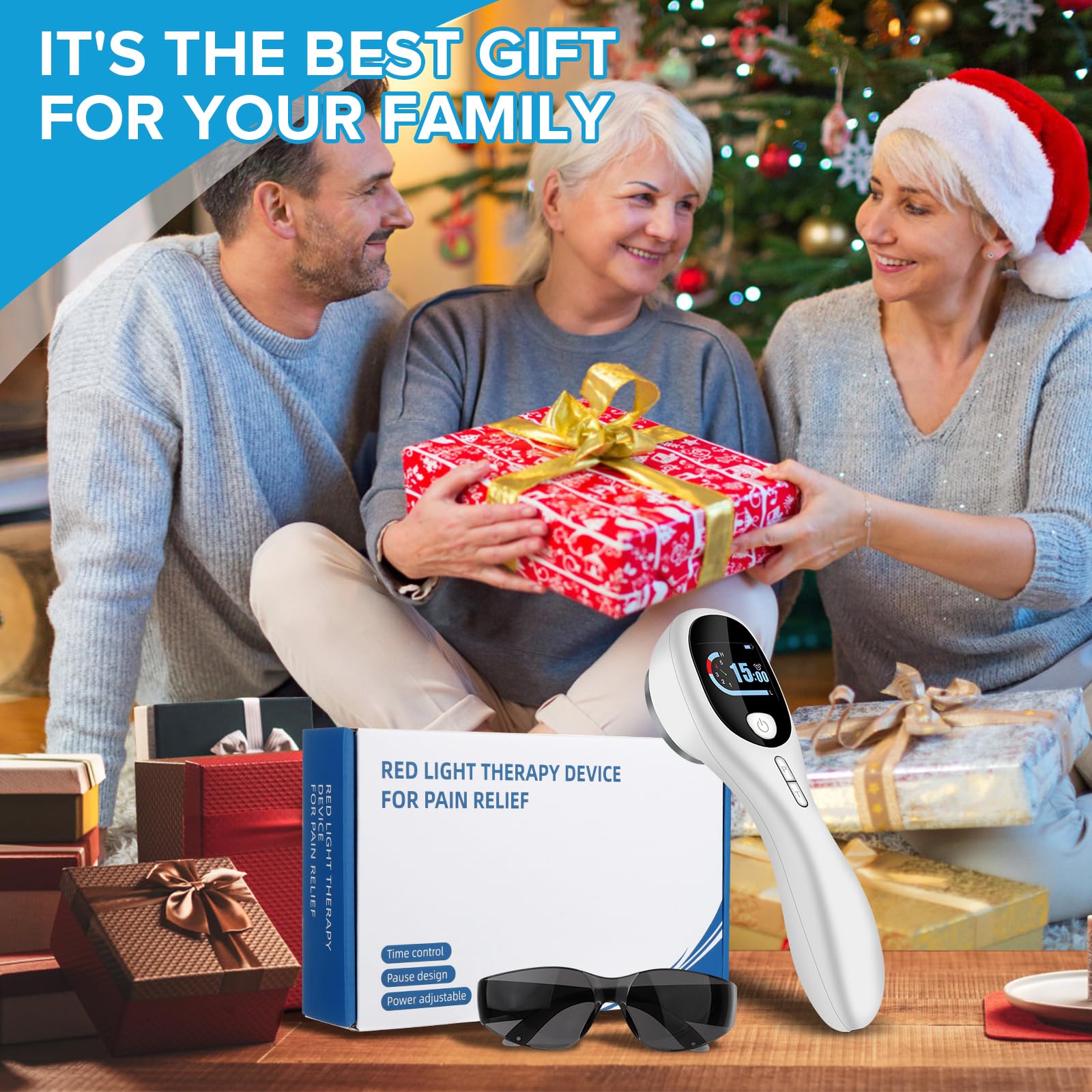 yofalo Cold Laser Human/Vet Device with LED Display Targets Joint and Muscles Directly - AB Mystery