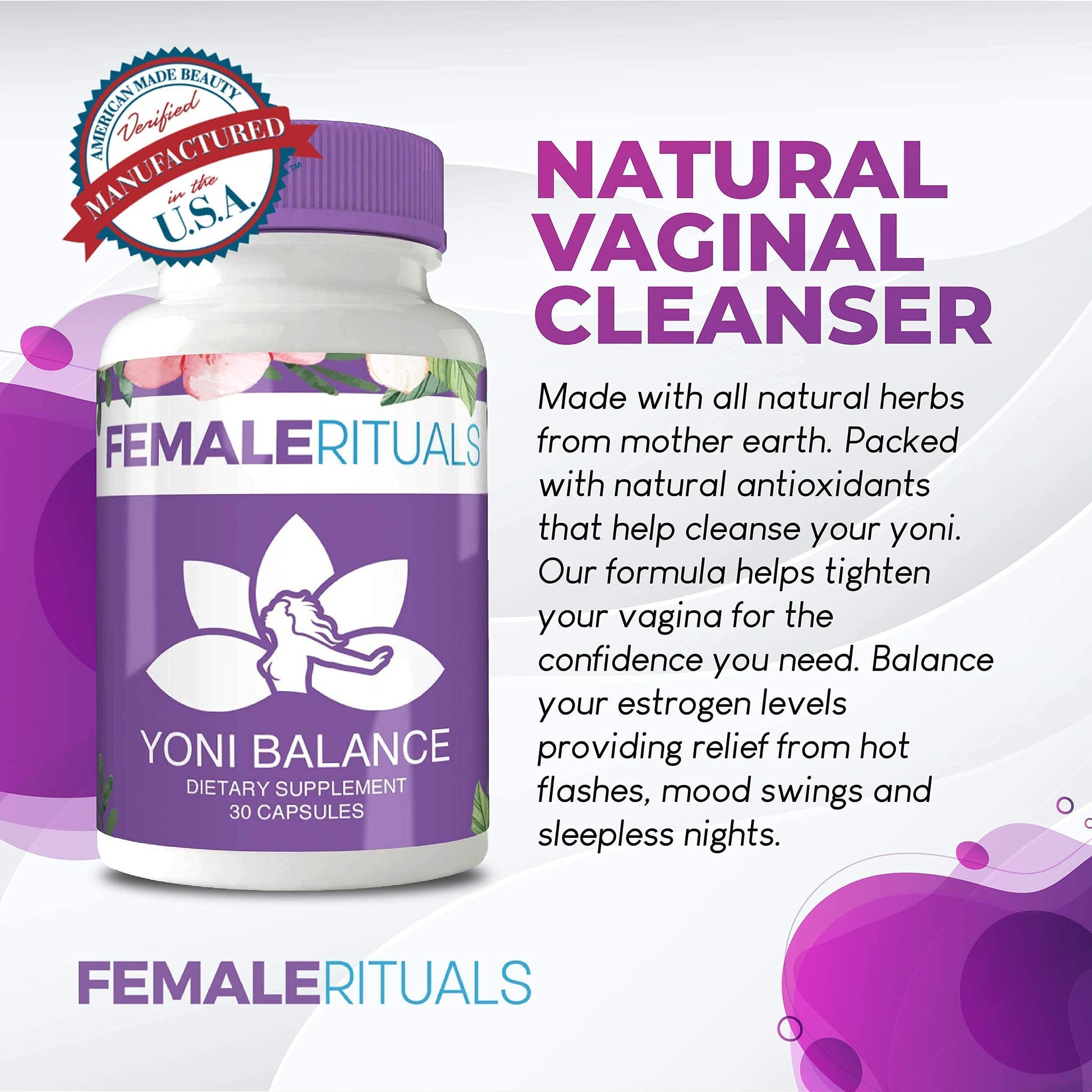 FEMALE RITUALS - Vaginal Moisturizer Boric Acid Suppositories for PH Balance - Bad Odors - AB Mystery