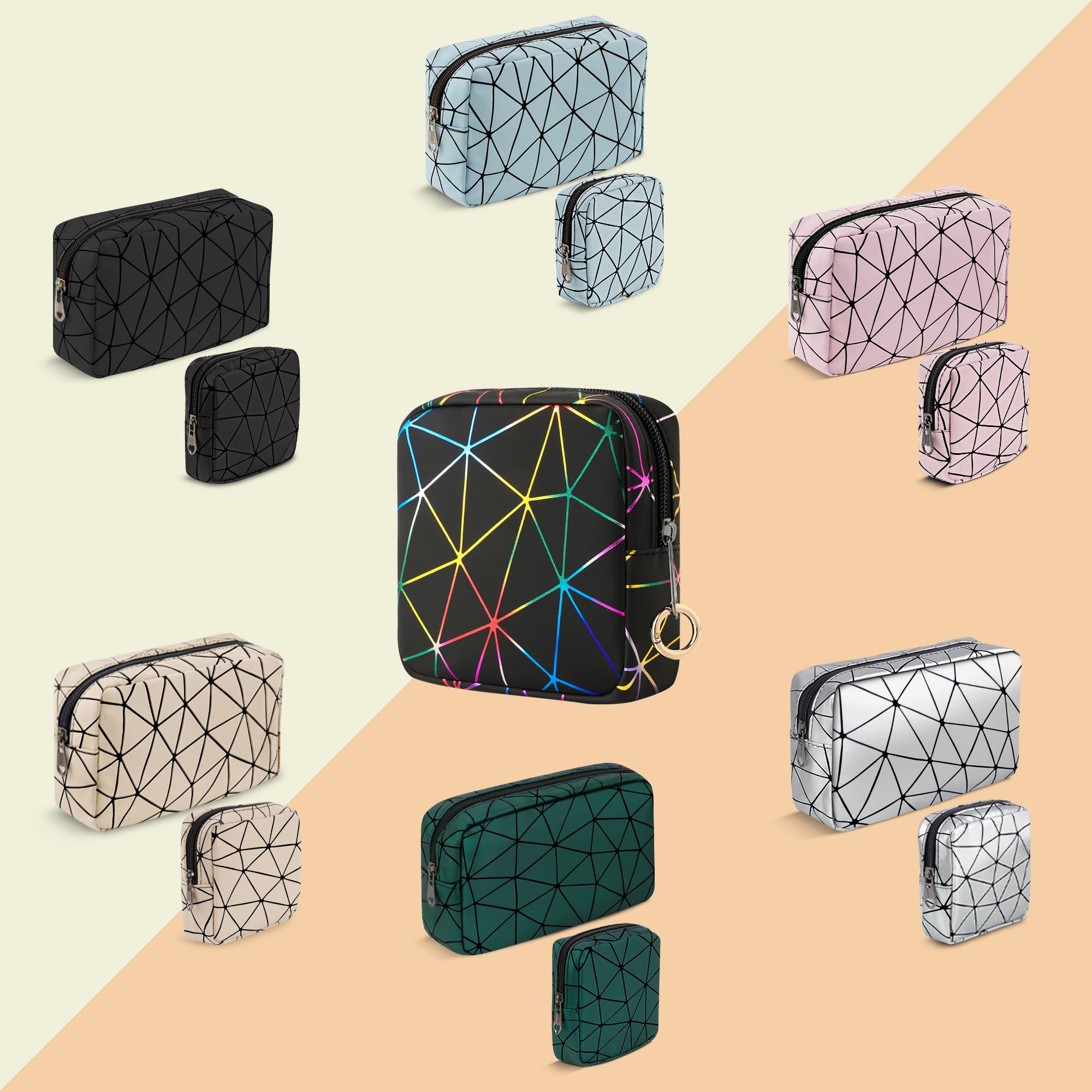 Likesing Sanitary Napkin Storage Bag, Leather First Period Kit for Girls 9-12, Portable Tampon Menstrual - AB Mystery