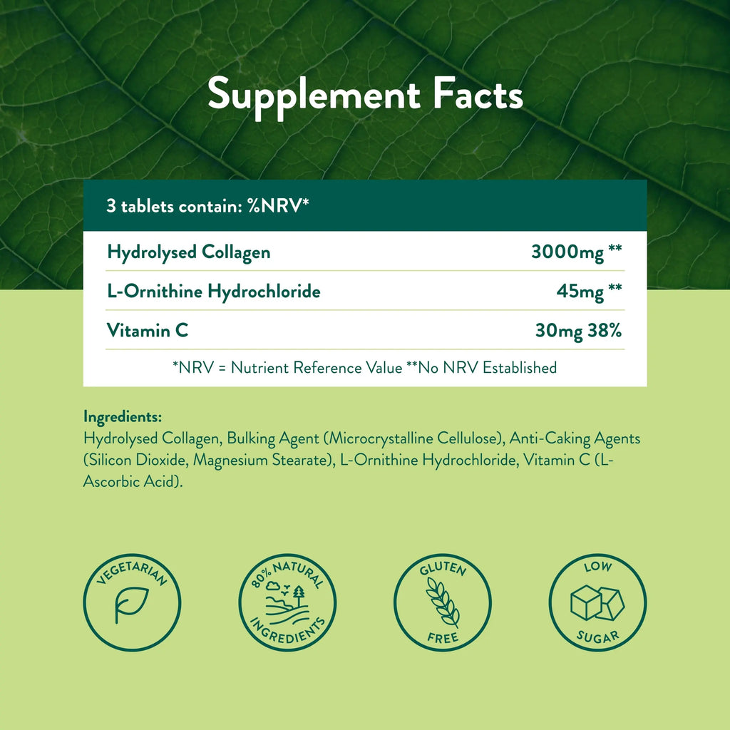 Holland & Barrett Bovine Collagen Tablet 3000mg - Type I Collagen Peptides - Hydrolysed Collagen with Vitamin C - Hair, Skin & Nails Holland & Barrett