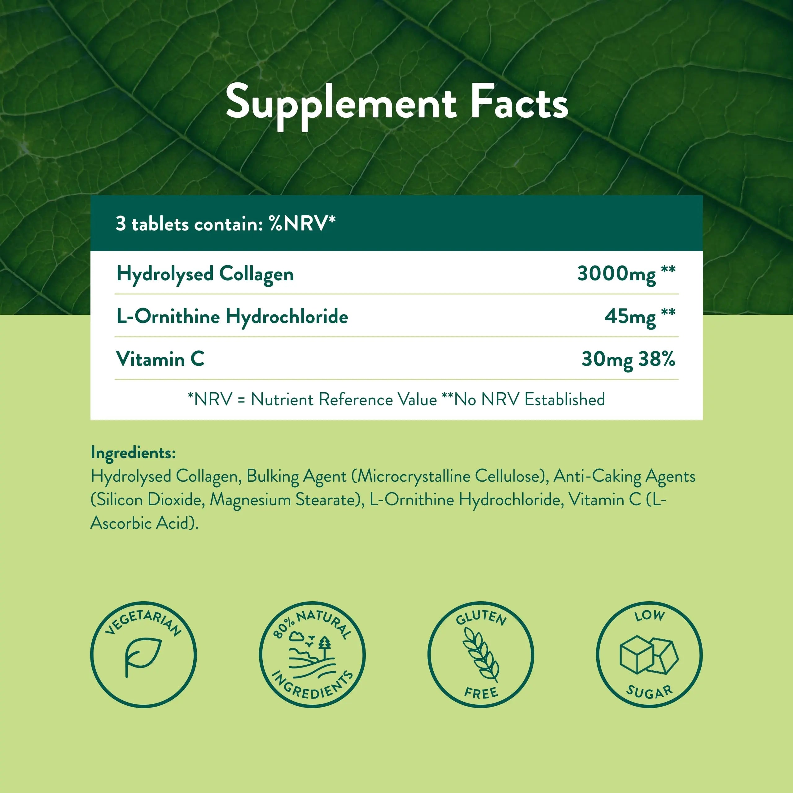Holland & Barrett Bovine Collagen Tablet 3000mg - Type I Collagen Peptides - Hydrolysed Collagen with Vitamin C - Hair, Skin & Nails Holland & Barrett