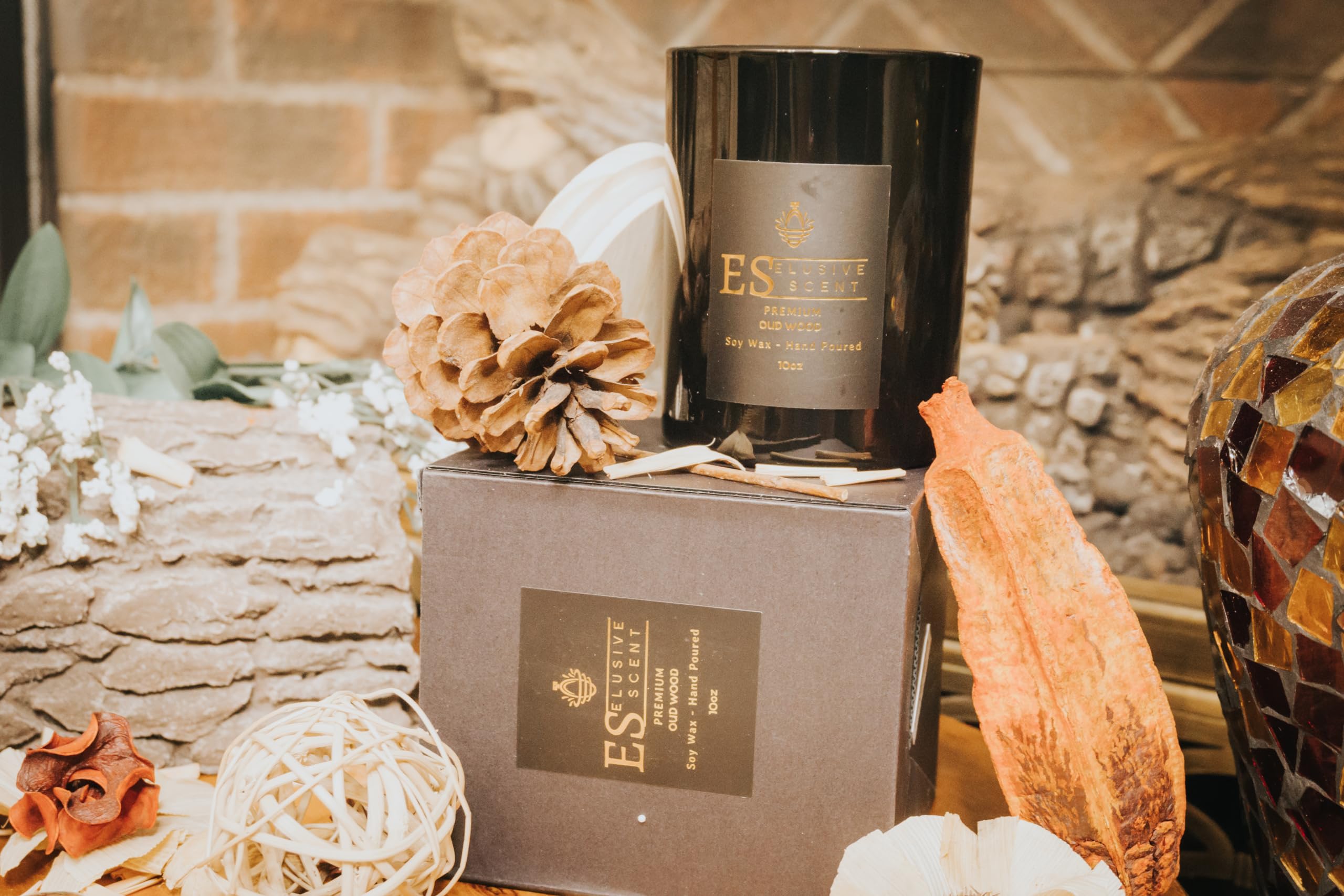 Oud Wood | 10oz | Premium Candle | Scented Candle | Aromatherapy | Essential Fragrance Oils - AB Mystery