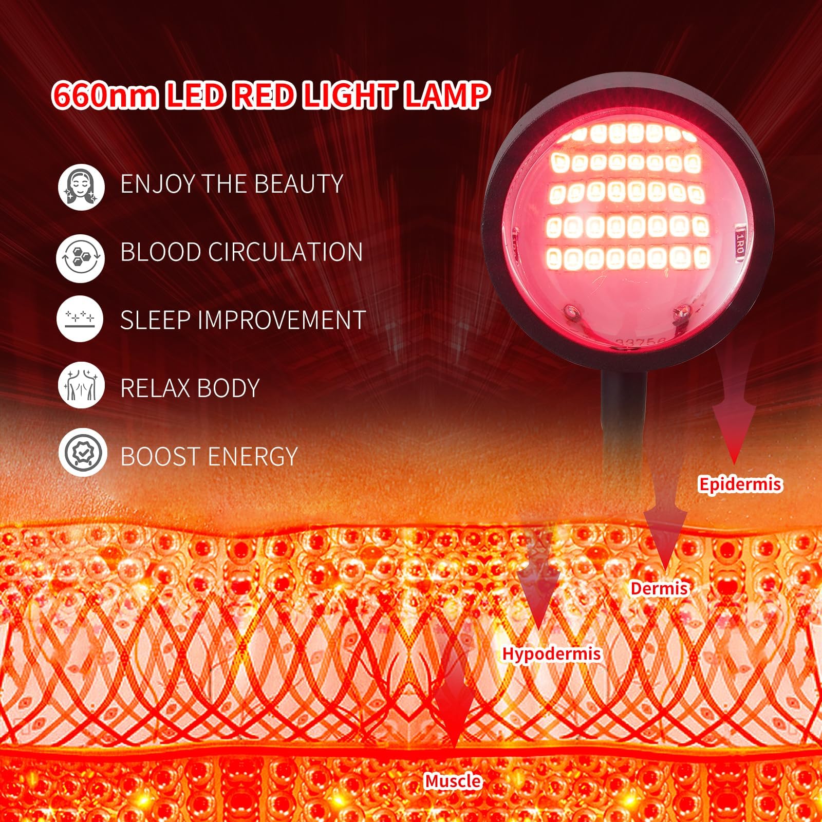 WTINTELL Red Light Therapy for Face, 660nm LED Red Light Therapy Light with Clip, Suitable - AB Mystery
