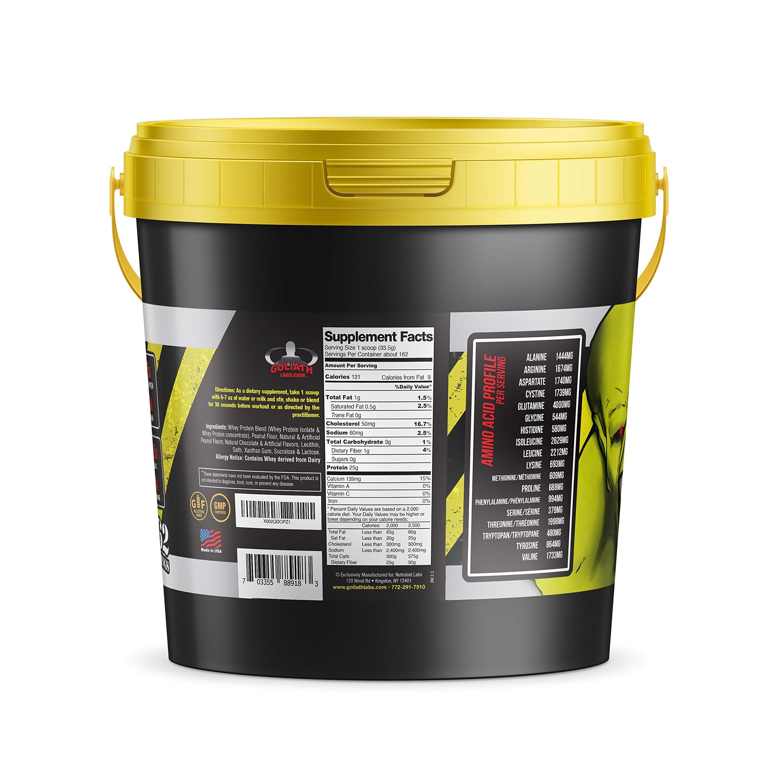 COLOSSAL LABS Muscle Growth Whey Protein [12 lbs/Pack of 1]–Peanut Butter Chocolate - AB Mystery