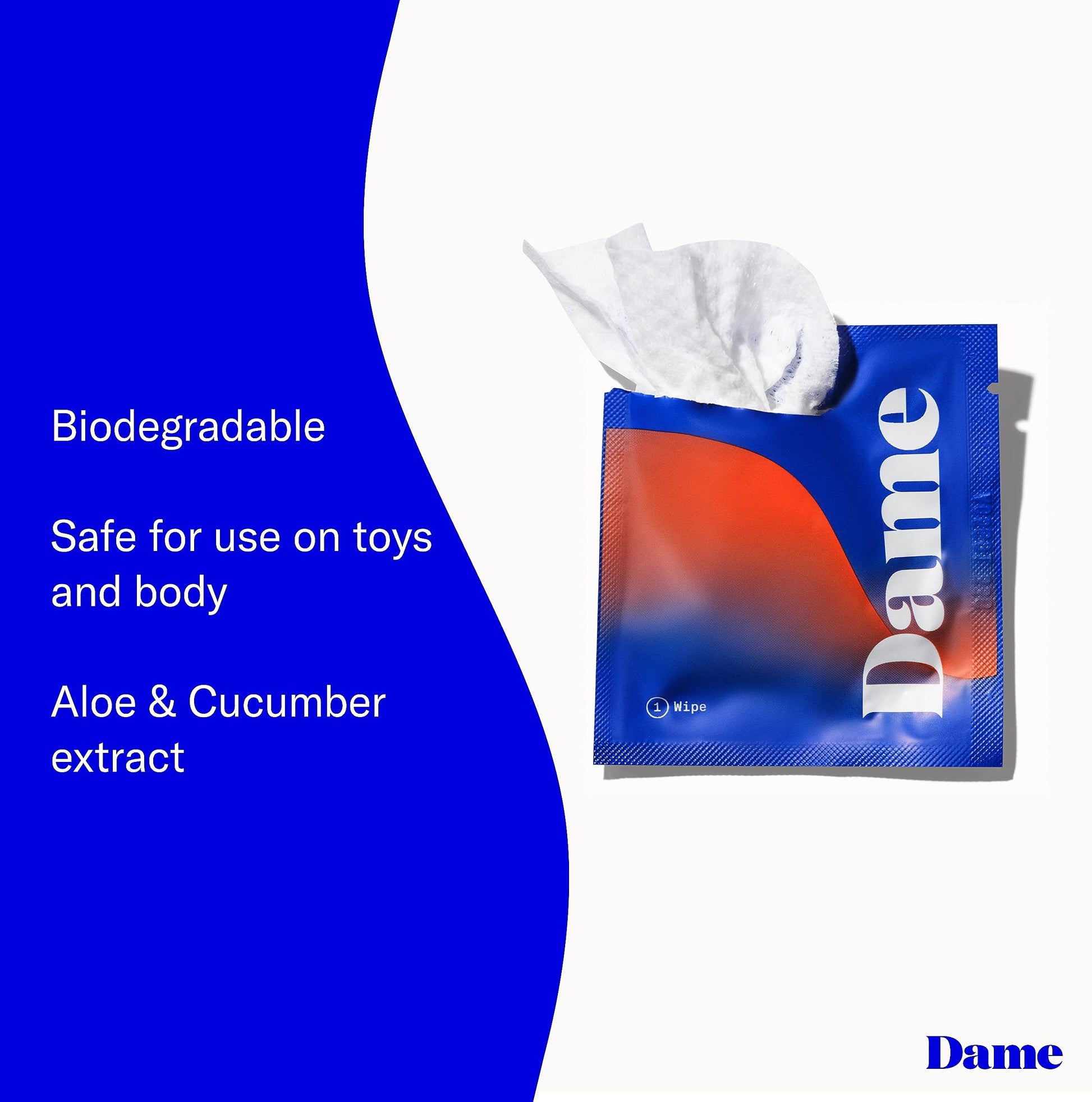 Dame Products Body Wipes - Cleansing and Nourishing - pH-Balanced Formulated with Aloe - AB Mystery