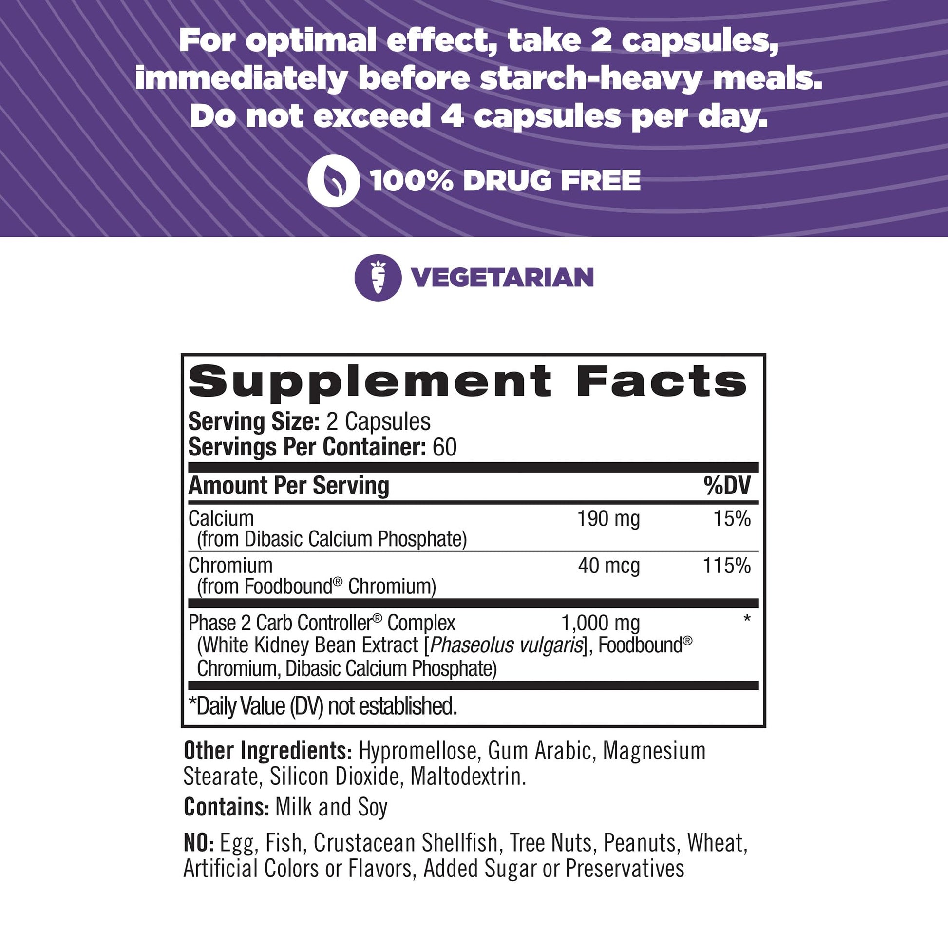 Natrol Carb Intercept Capsules with White Kidney Bean Extract - Controls Carbs, Metabolize - AB Mystery