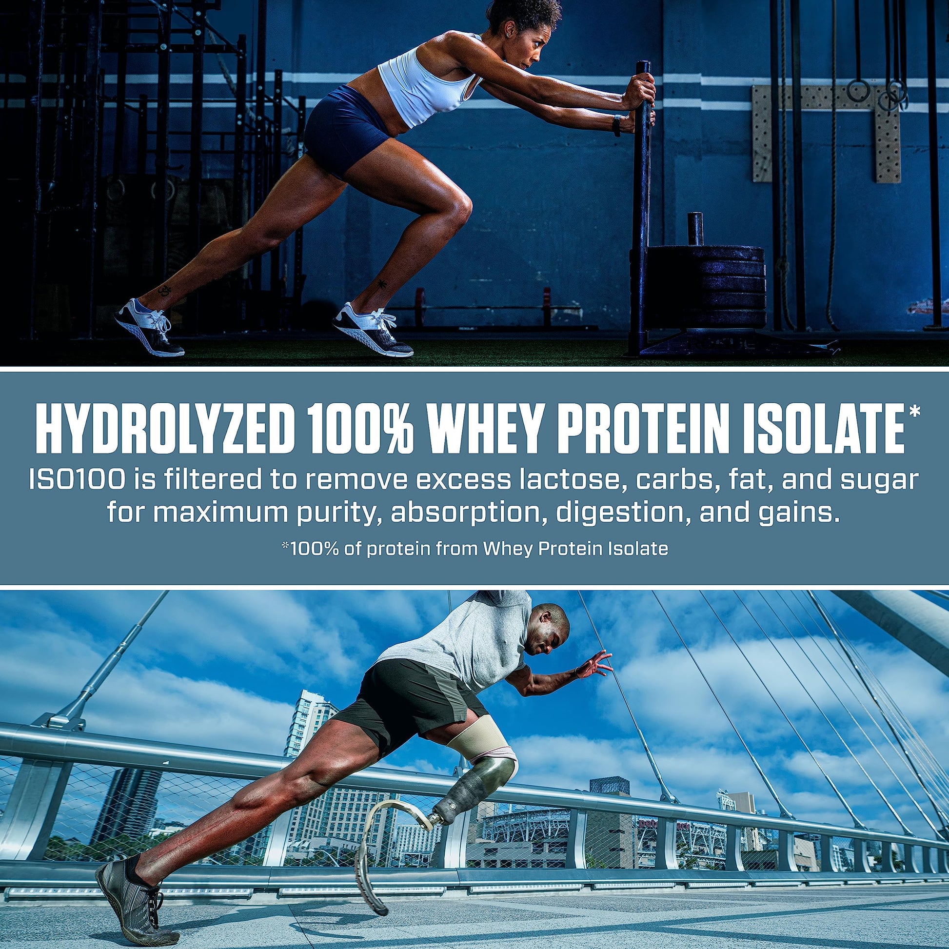 Dymatize ISO100 Hydrolyzed Protein Powder, 100% Whey Isolate Protein, 25g of Protein - AB Mystery