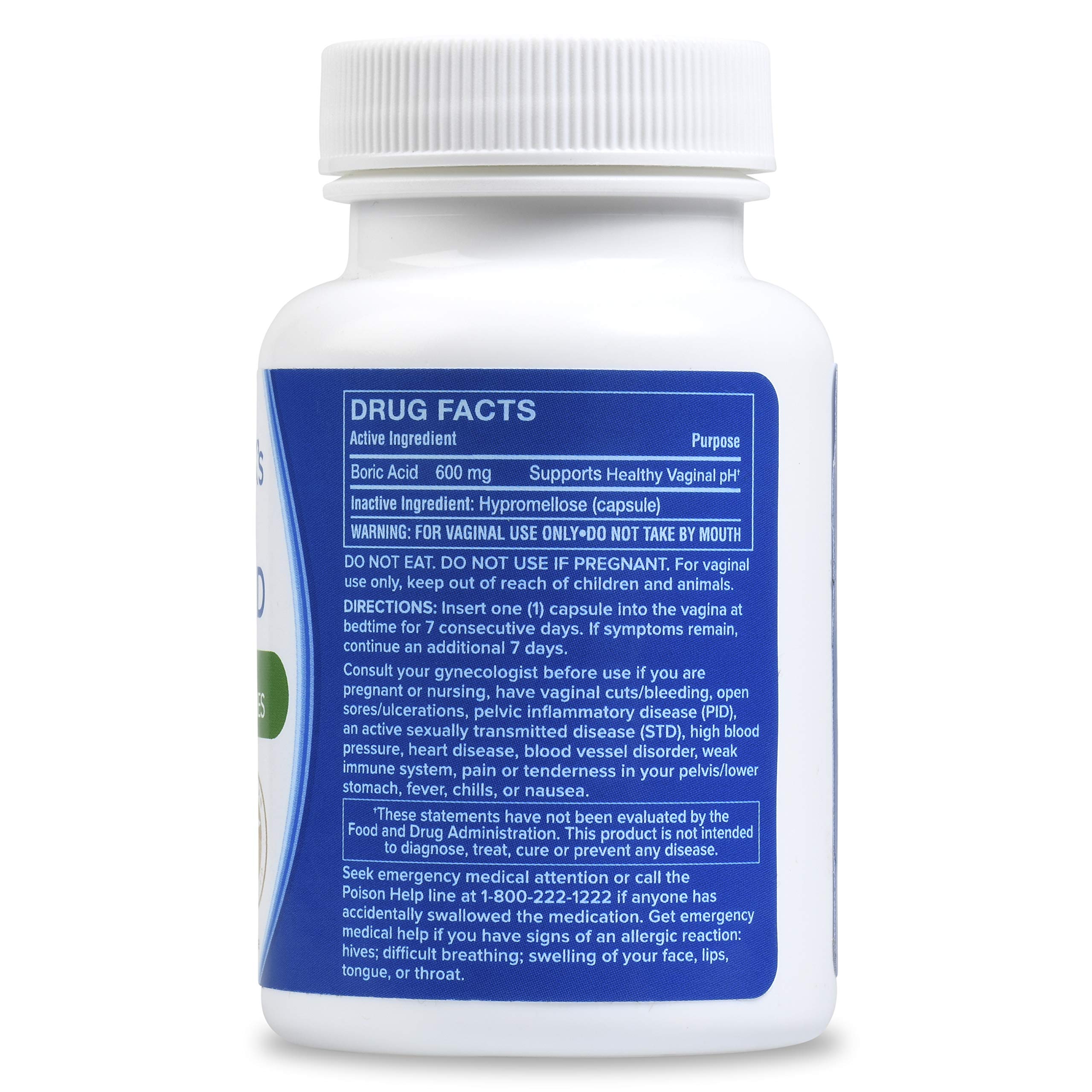 doctor MK's NATURAL Boric Acid Suppositories (600mg) for Healthy Feminine pH Support - AB Mystery