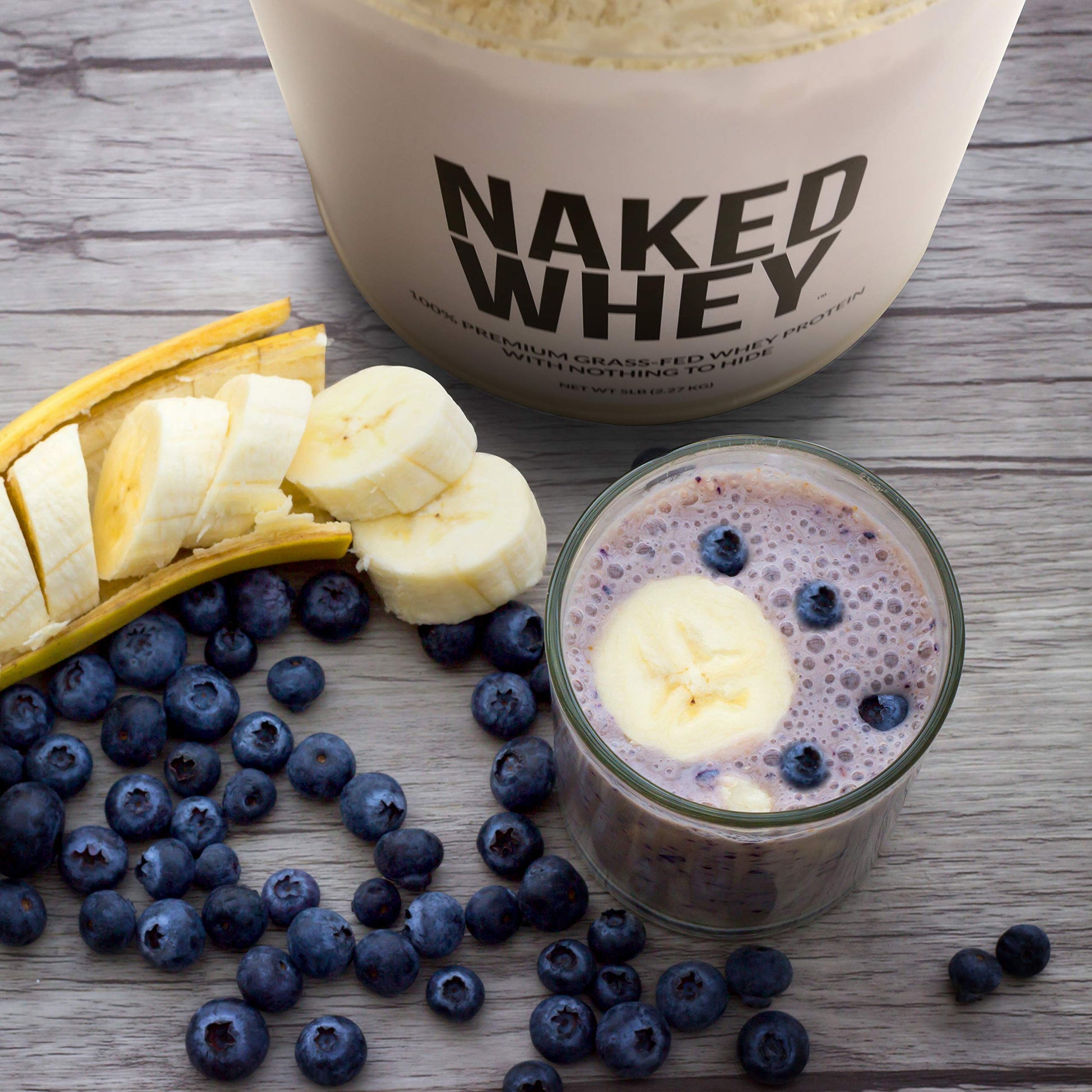 Naked Nutrition Naked Whey 1Lb - Only 1 Ingredient, Grass Fed Whey Protein Powder - AB Mystery