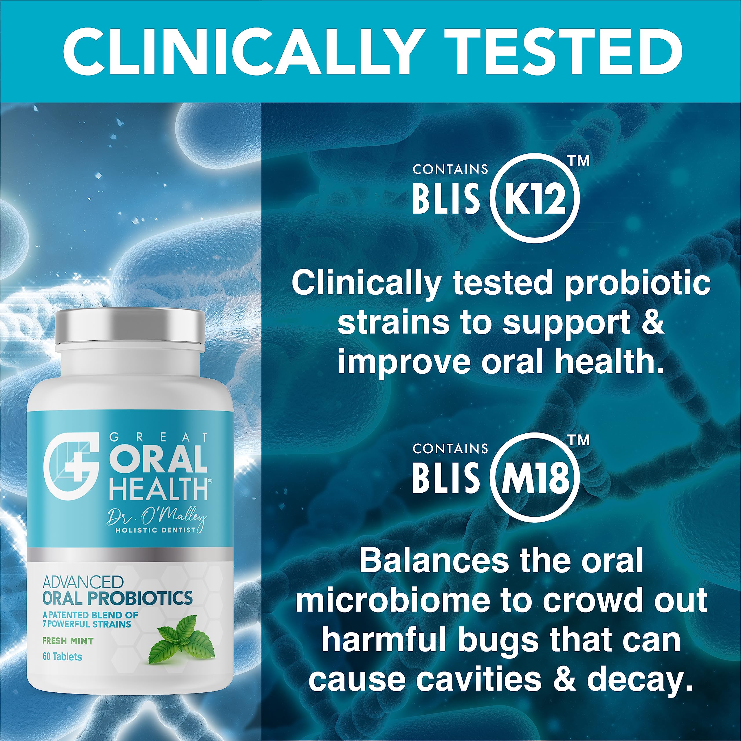 Oral Probiotics for Mouth Bad Breath Treatment for Adults: Dentist Formulated Advanced - AB Mystery