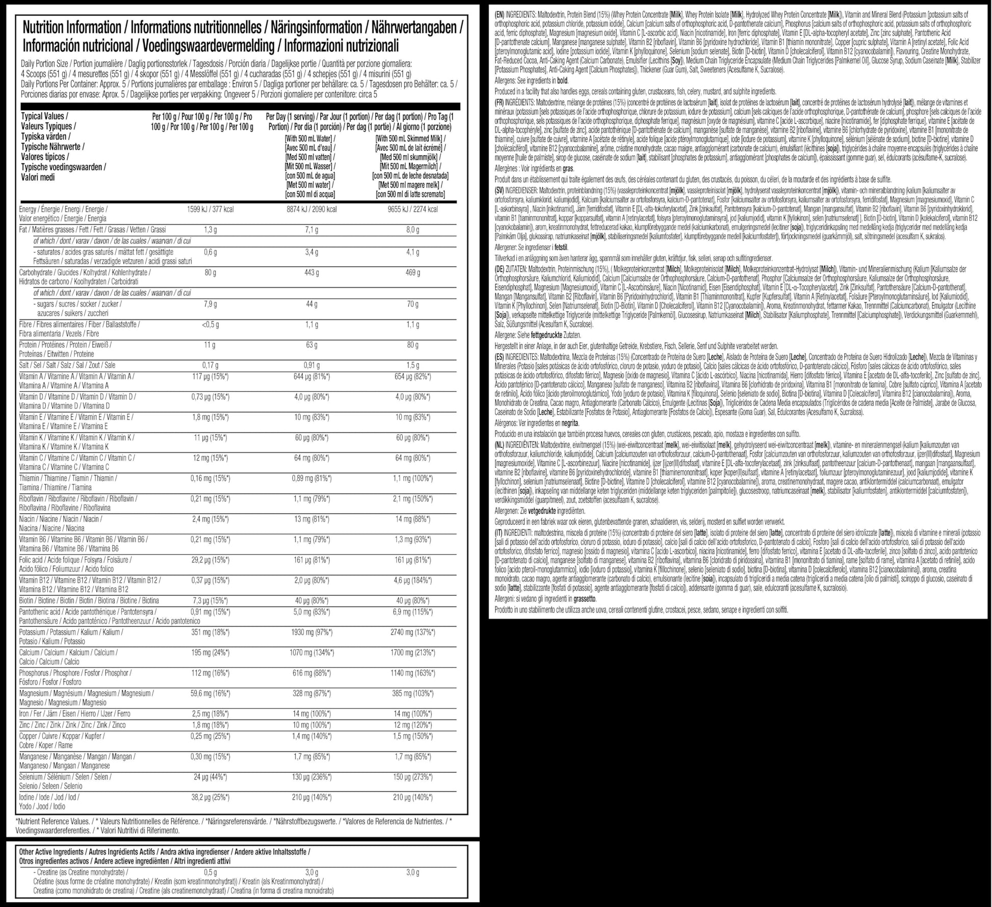 MuscleTech MassTech Extreme Protein Powder, Weight & Muscle Mass Gainer, Whey Mass Protein Powder Muscletech