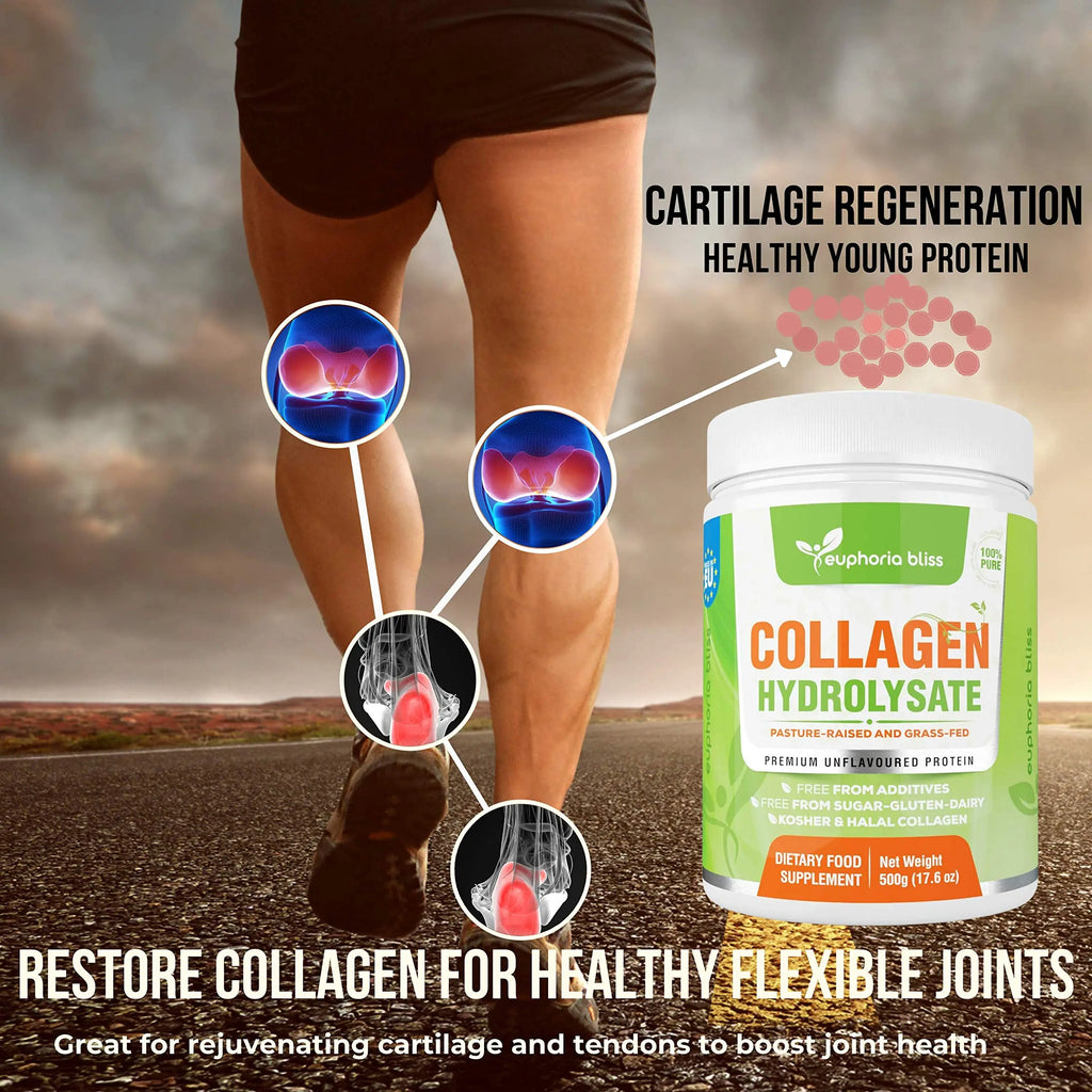 Premium Collagen Powder 500g Unflavoured High Grade Hydrolysed Collagen Joints, Bones, Gut, Wrinkles, Hair, Skin, Nails, Pain, Injury, Sleep, Fitness, Keto - AB Mystery