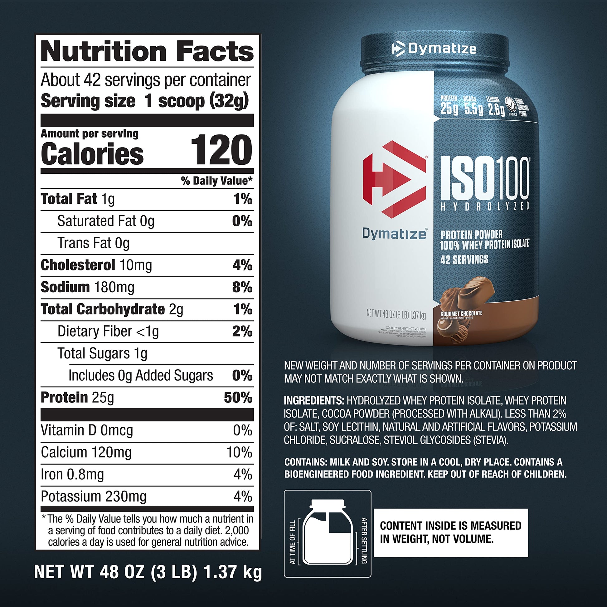 Dymatize ISO100 Hydrolyzed Protein Powder, 100% Whey Isolate Protein, 25g of Protein - AB Mystery
