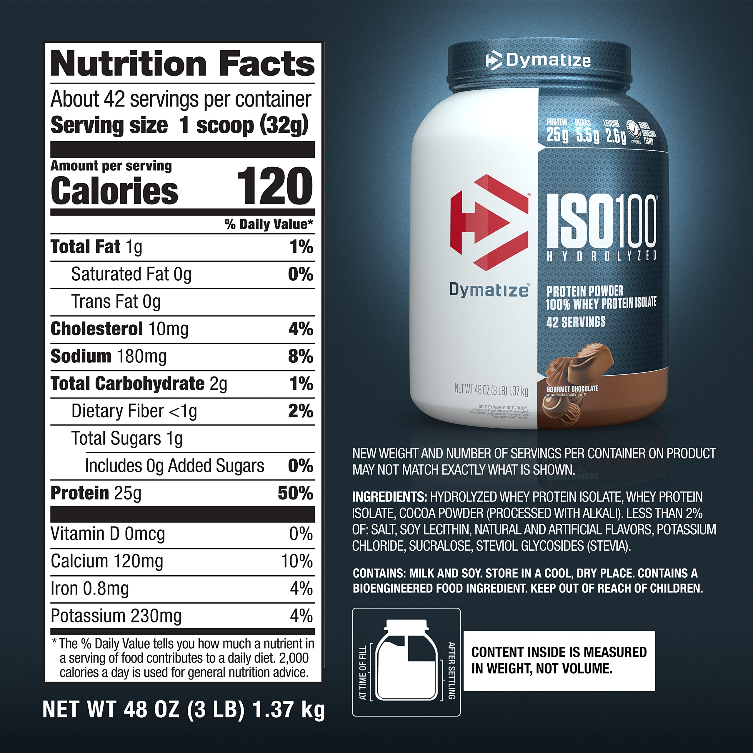 Dymatize ISO100 Hydrolyzed Protein Powder, 100% Whey Isolate Protein, 25g of Protein - AB Mystery