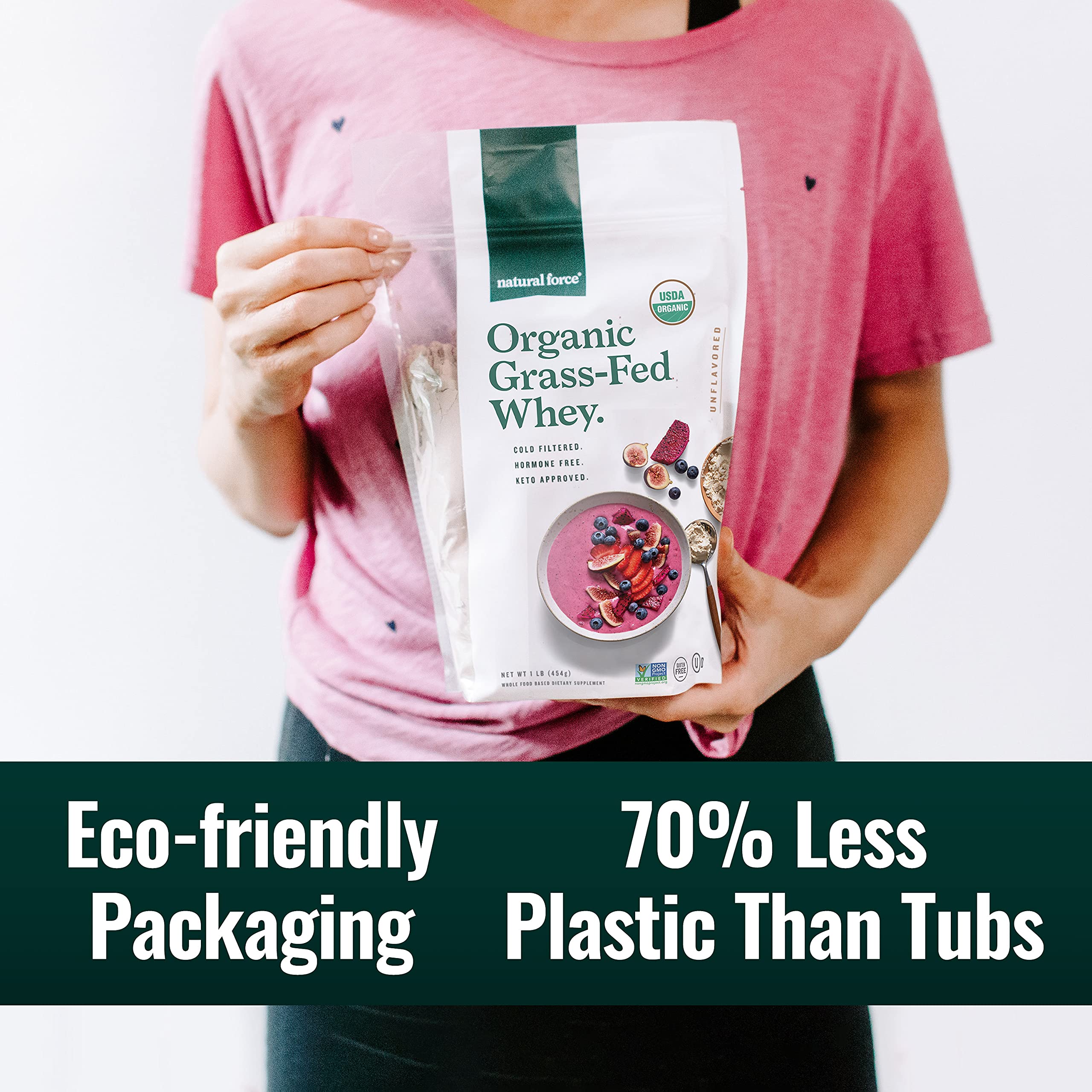 Natural Force Grass Fed Organic Whey Protein Powder – Non GMO Verified, Humane - AB Mystery