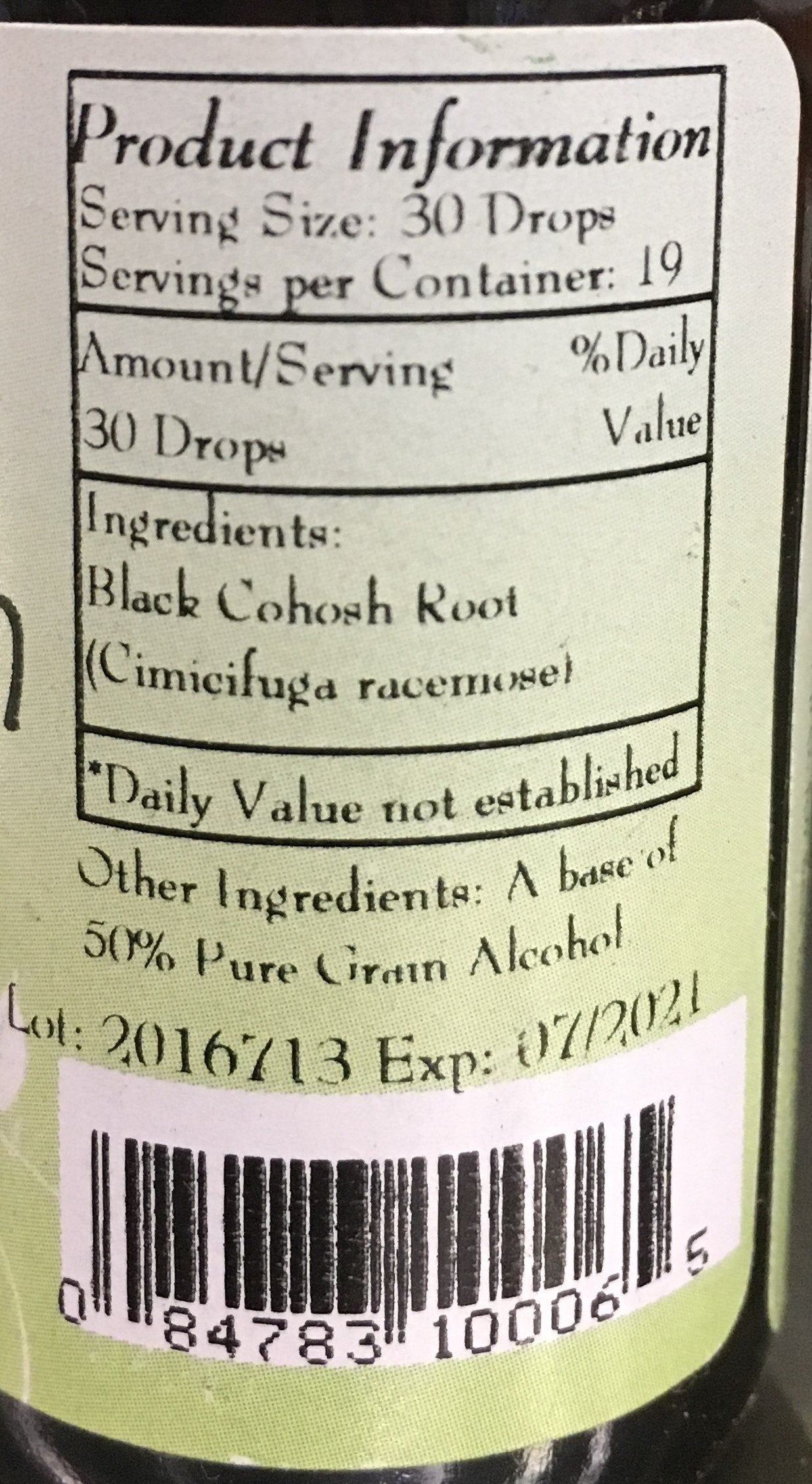 Best Botanicals Black Cohosh Root Extract 1 oz. - AB Mystery