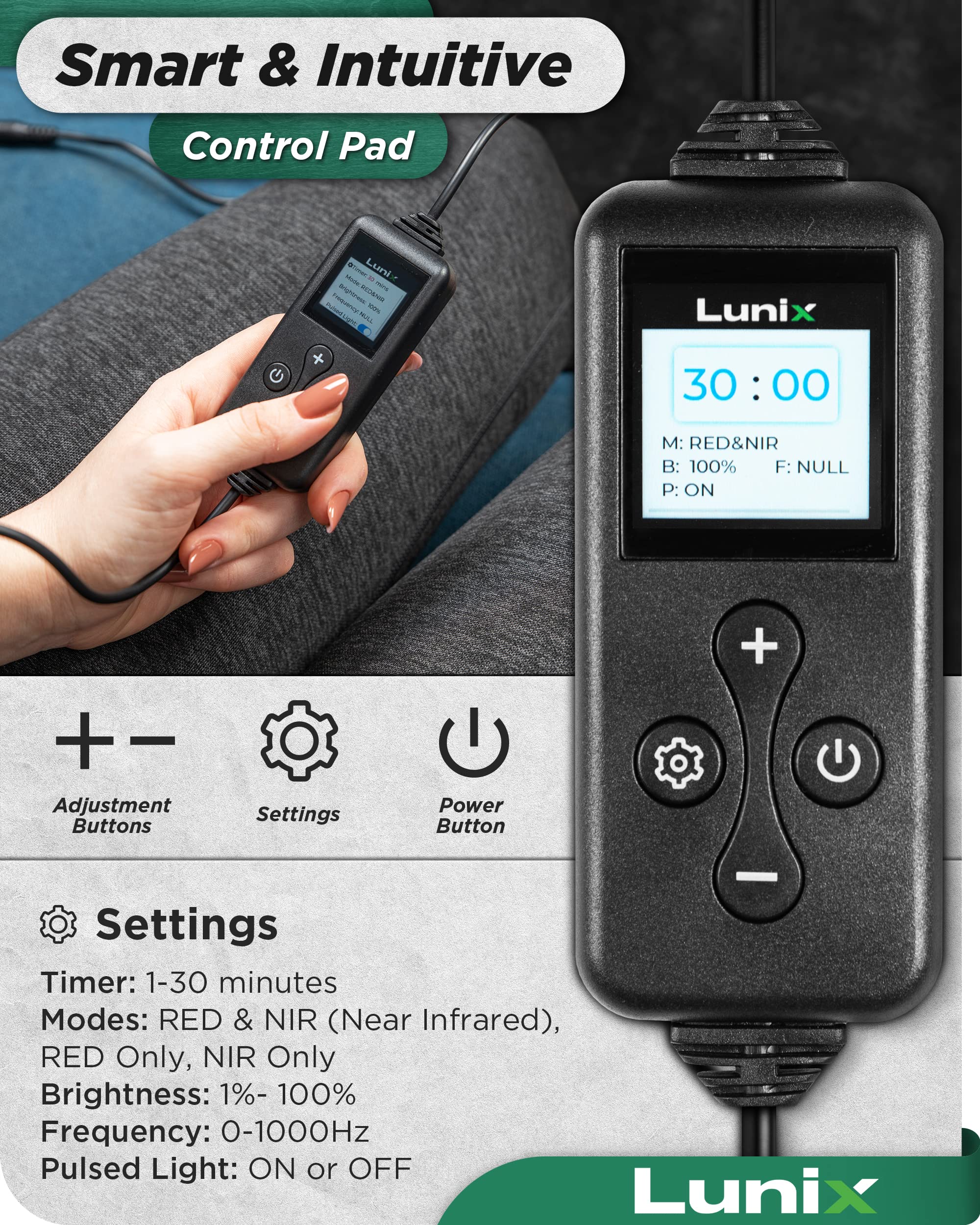 Lunix LX16 Red Light Therapy Belt, Near Infrared Light and Red Light Therapy to Improve Circulation - AB Mystery