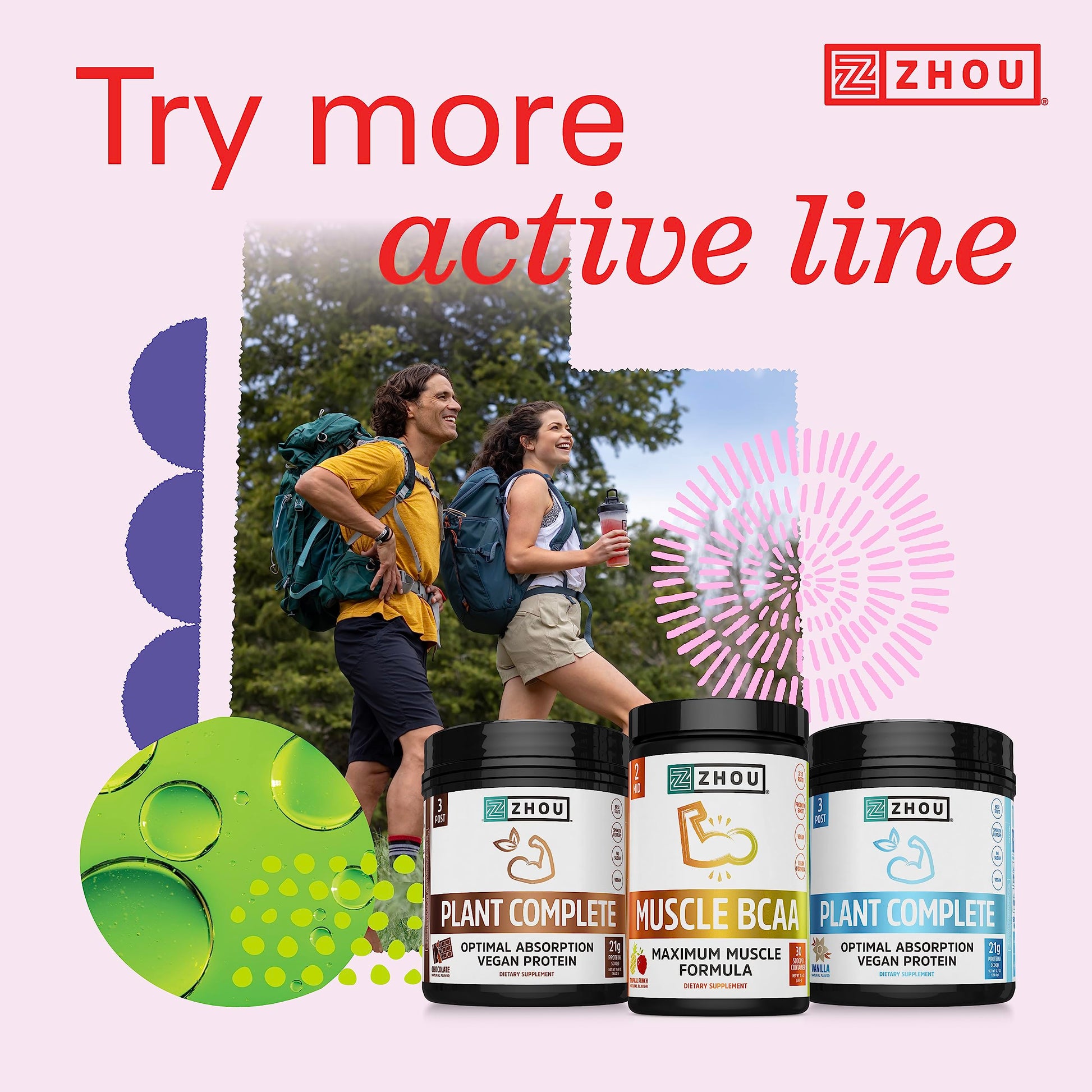 Zhou Nutrition Lite Up, Non-Stimulant Pre Workout Powder, Caffeine Free Nitric Oxide - AB Mystery