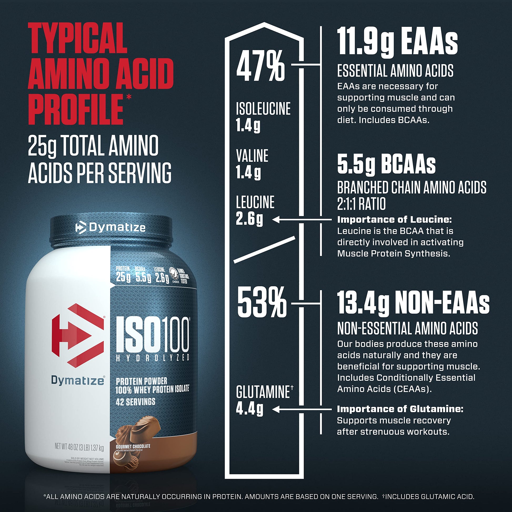 Dymatize ISO100 Hydrolyzed Protein Powder, 100% Whey Isolate Protein, 25g of Protein - AB Mystery