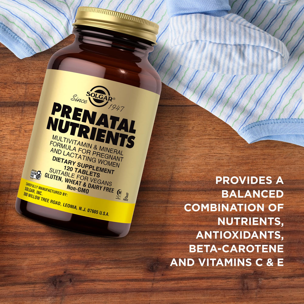 Solgar Prenatal Nutrients, 120 Tablets - Multivitamin & Mineral Formula for Pregnant & Lactating Women SOLGAR