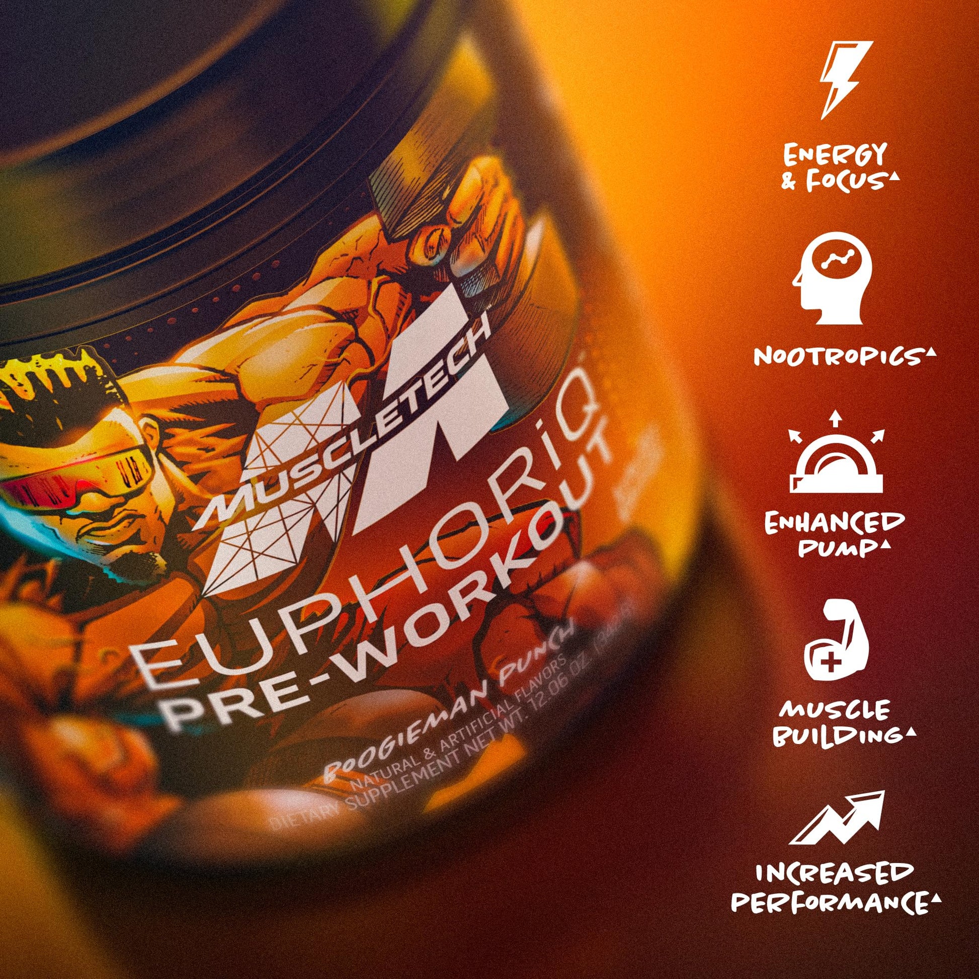 MuscleTech Pre Workout Powder EuphoriQ PreWorkout Smart Pre Workout Powder - AB Mystery