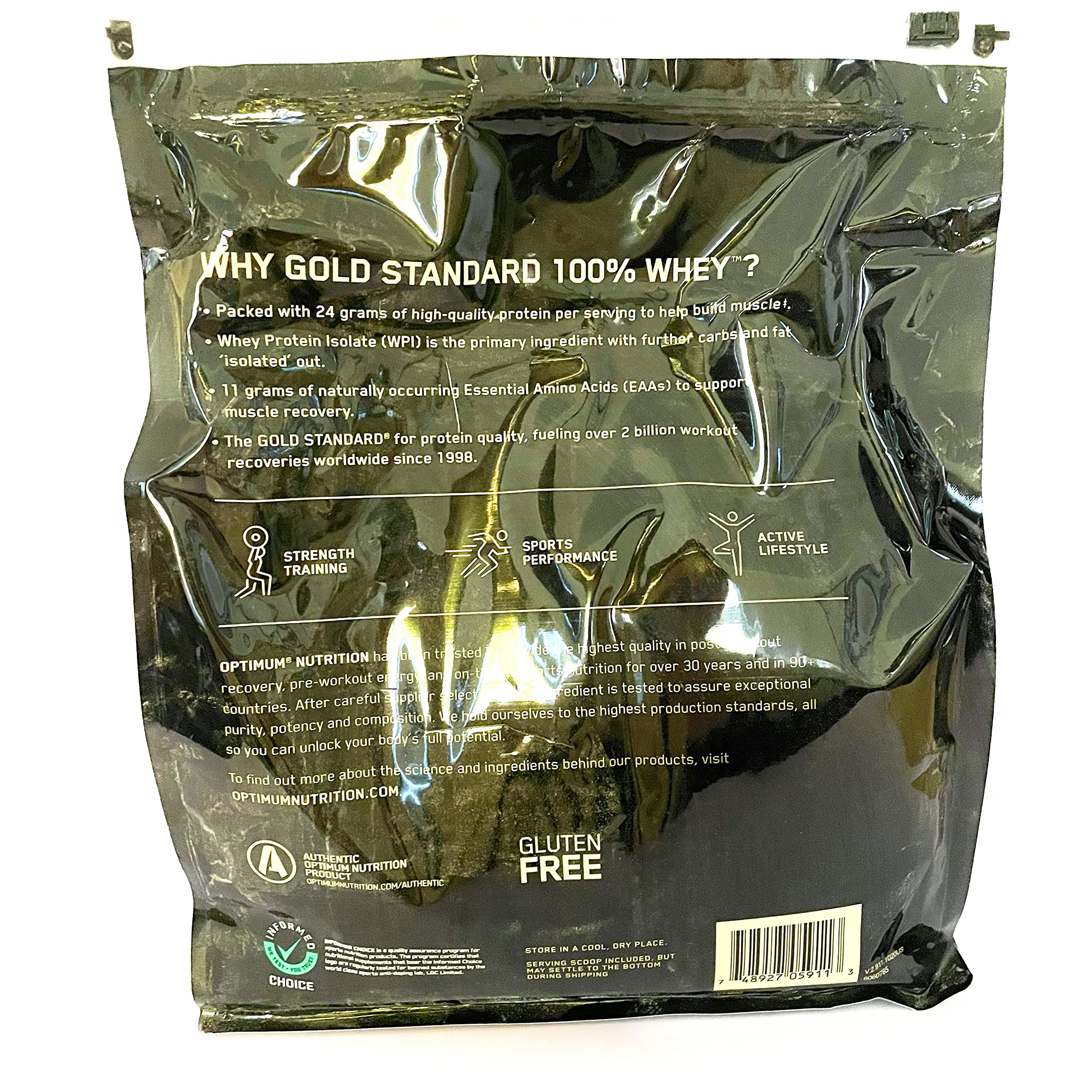 100% Whey Gold Standard, Extreme Milk Chocolate, 5 lb - AB Mystery