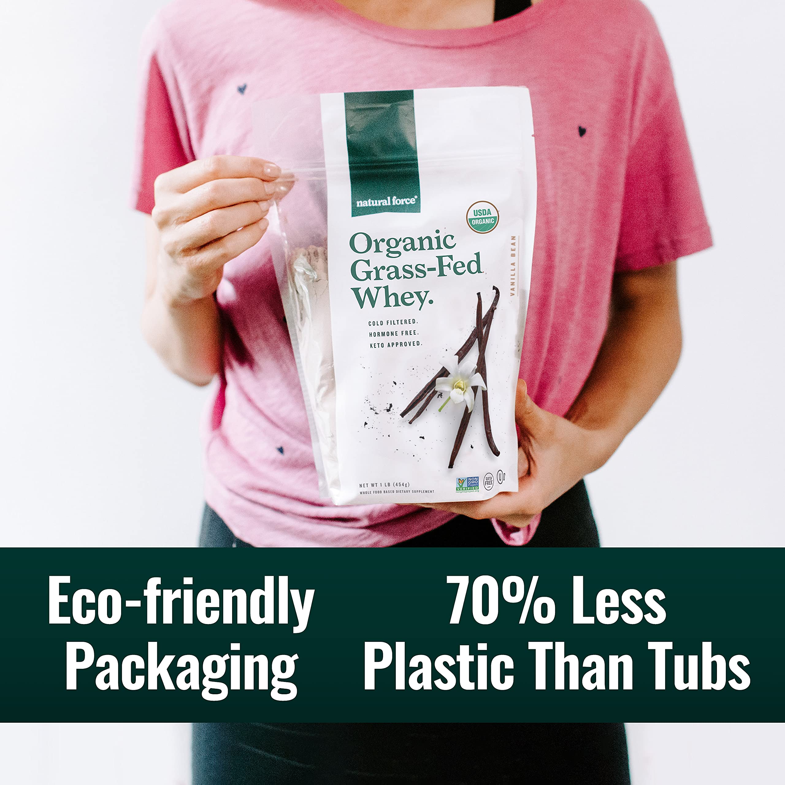 Natural Force Grass Fed Organic Whey Protein Powder – Non GMO Verified, Humane - AB Mystery