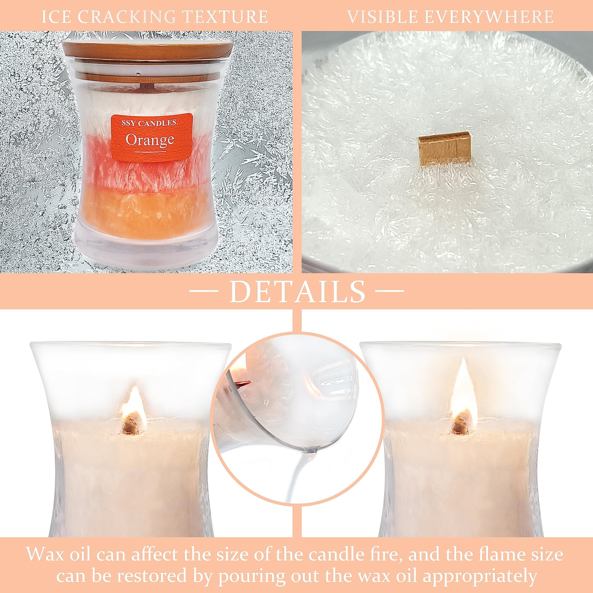Citrus Jar Aromatherapy Candle Scented Candle Handmade Soy Candles Wood Candles Wick Fragrance - AB Mystery