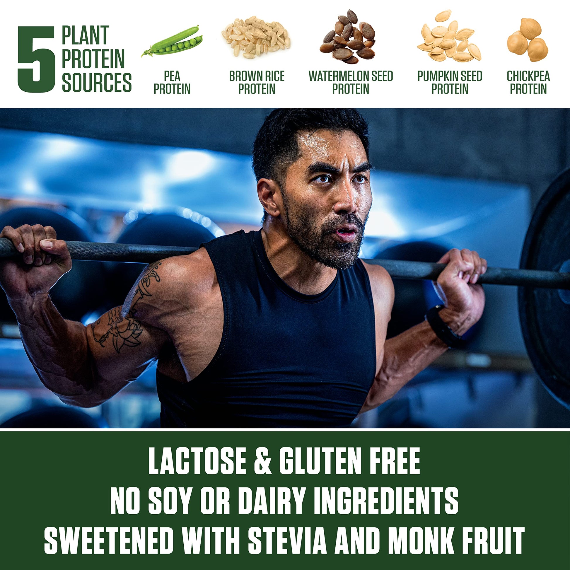 Dymatize Vegan Plant Protein, Creamy Chocolate, 25g Protein, 4.8g BCAAs, Complete - AB Mystery